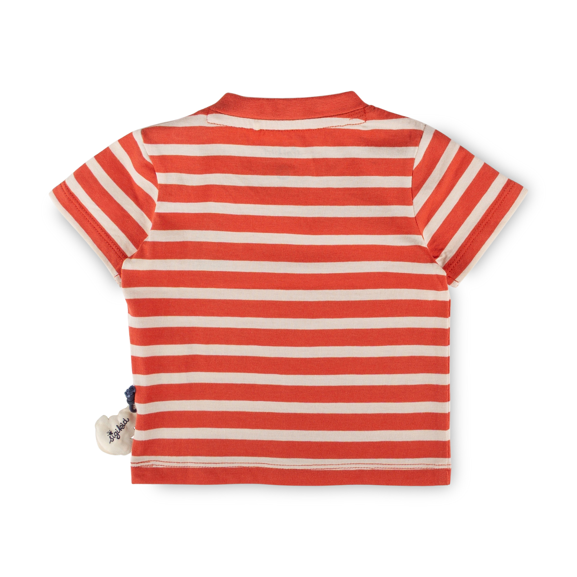 Baby Ringel T-Shirt Papagei, rot-weiß