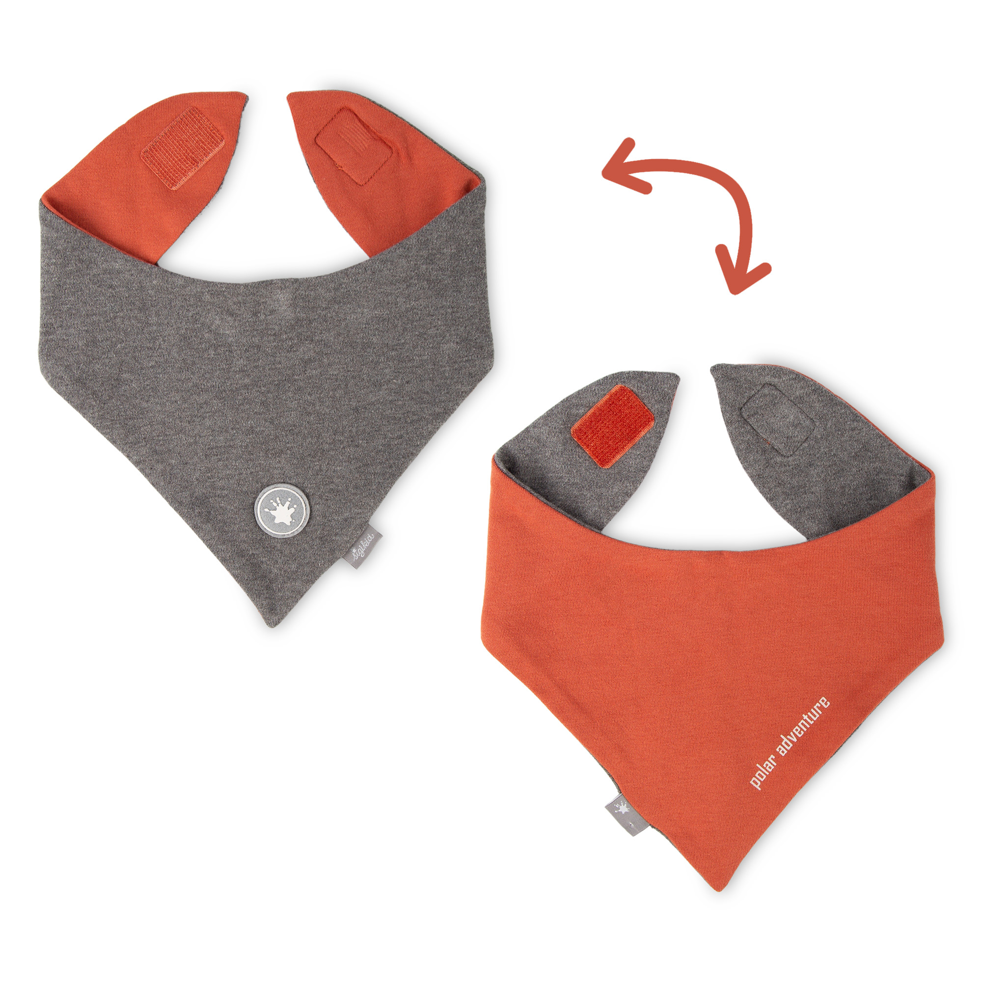 Baby Wendehalstuch, grau oder orange