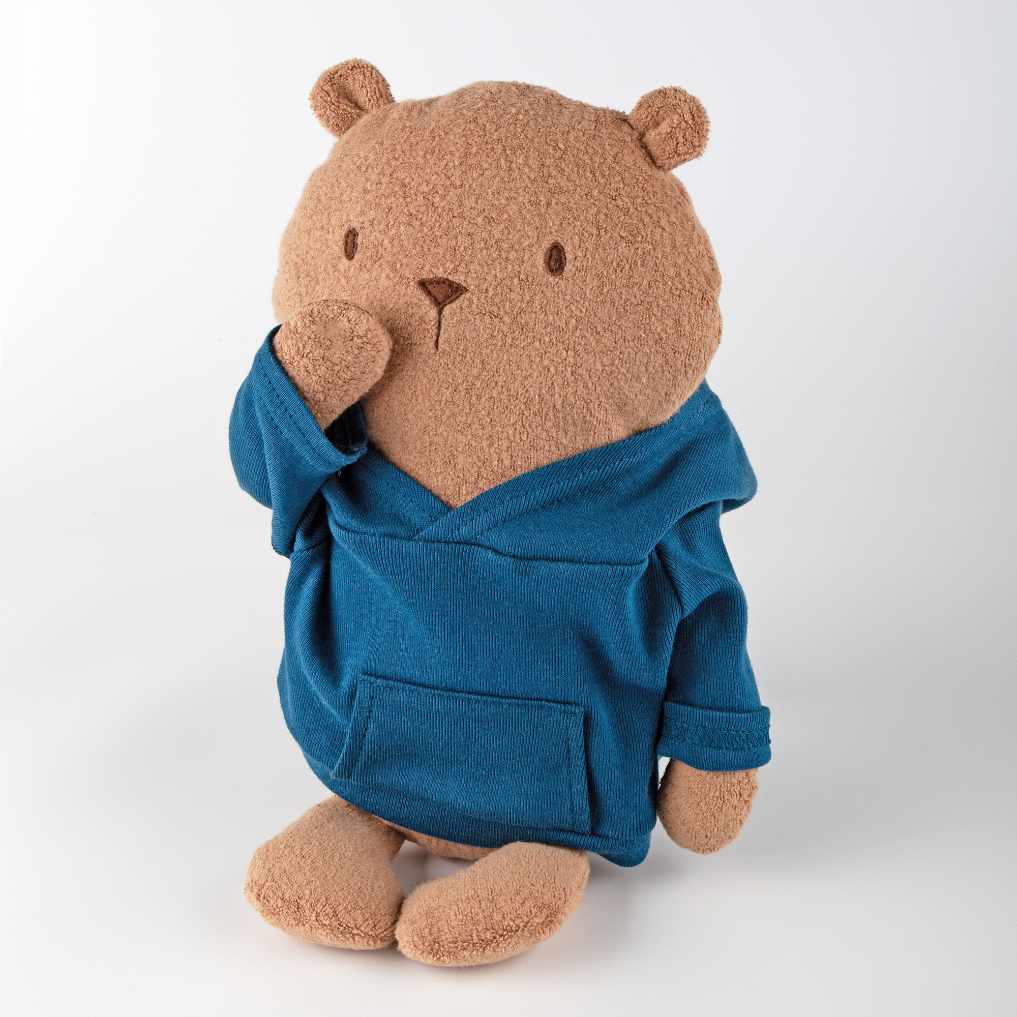 Kuschel Biberbär Mister O'Lui, blauer Hoody Kuschel Biberbär Mister O'Lui, blauer Hoody