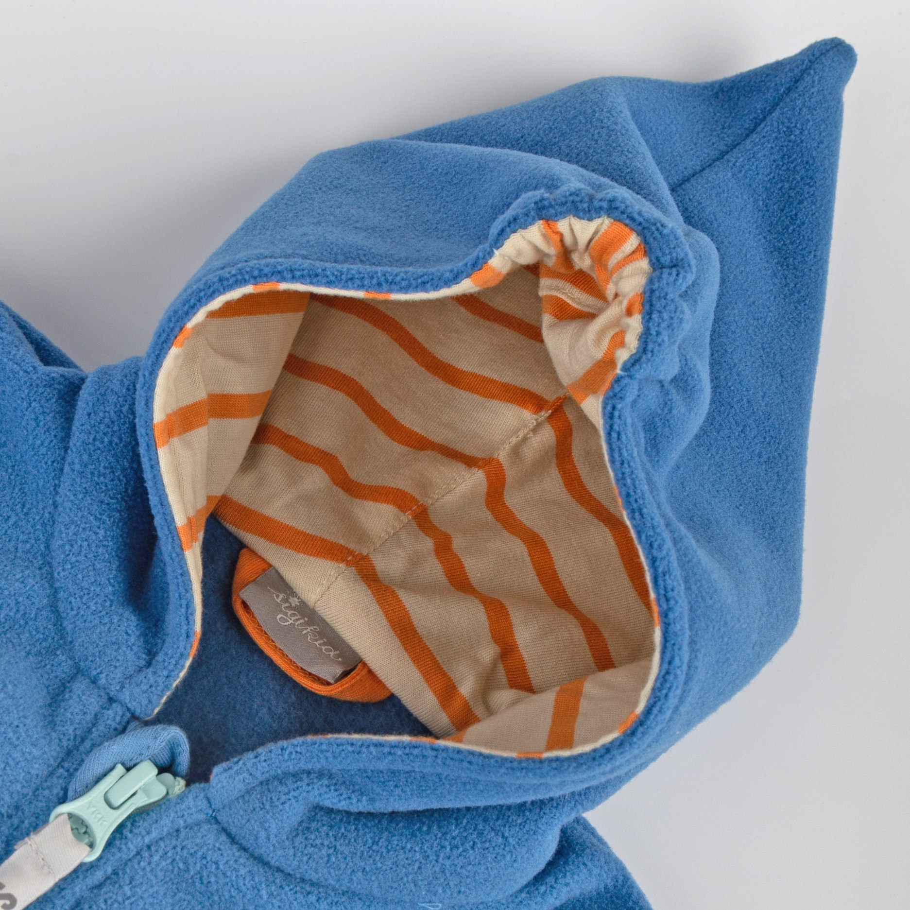 Blaue Baby Fleecejacke Wild Flamingo