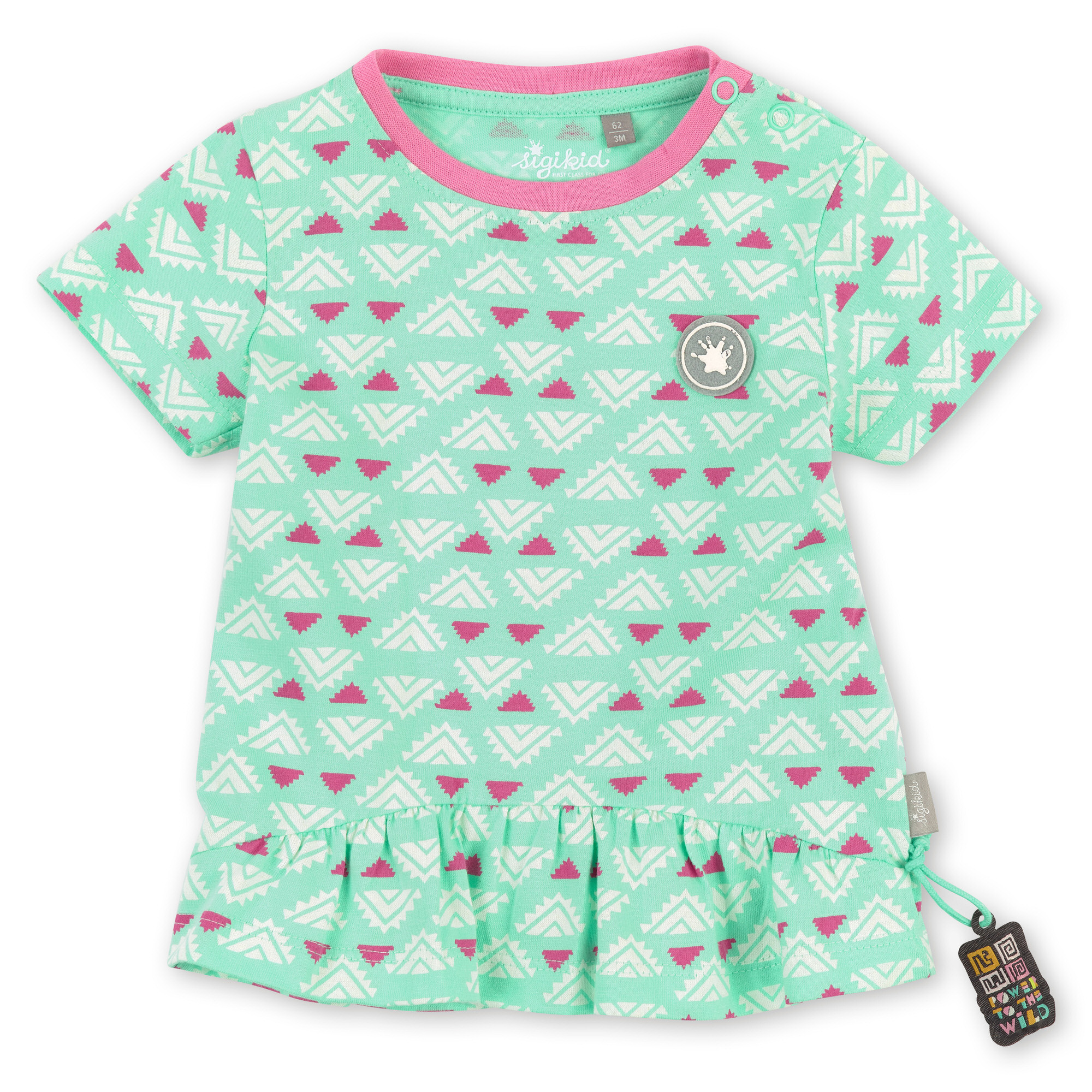 Baby kurzarm Longshirt mit Volant
