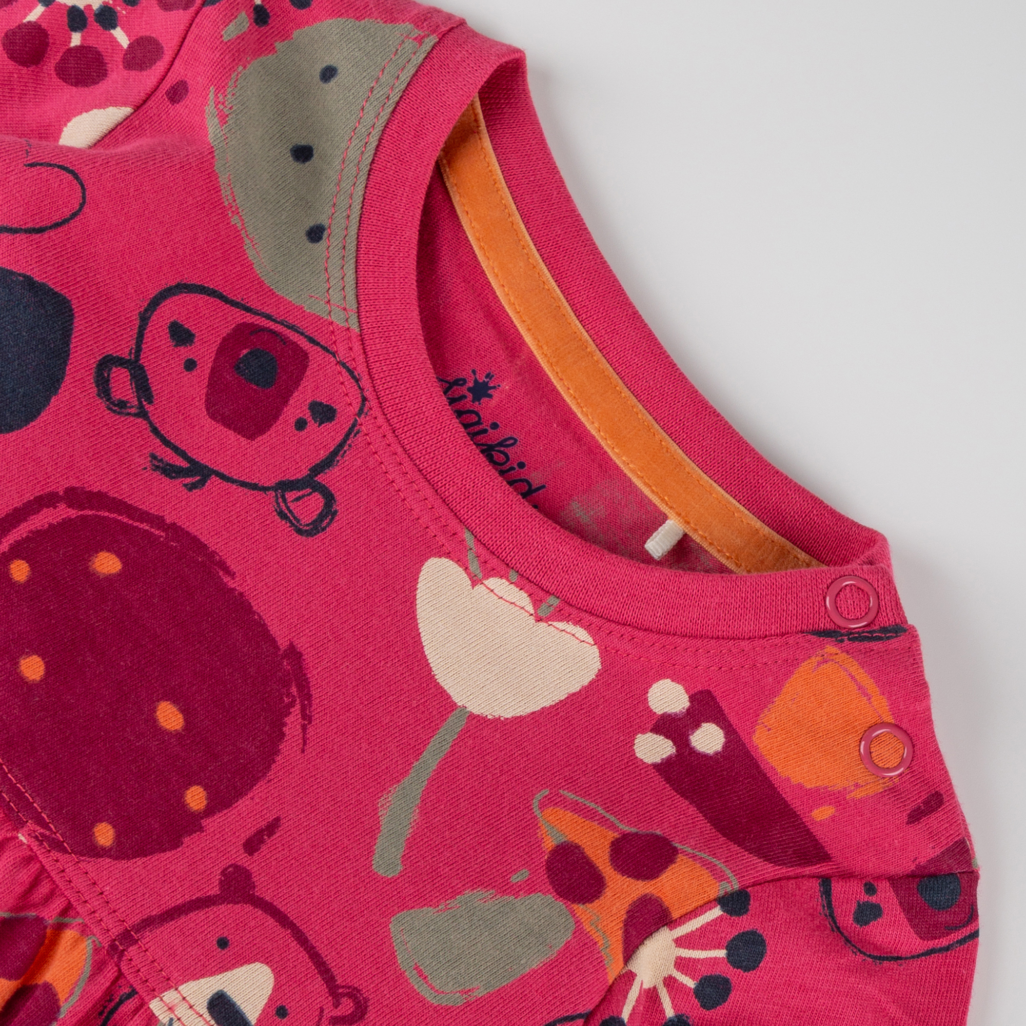 Baby Kleid Bärchen Fancy Forest Print, pink