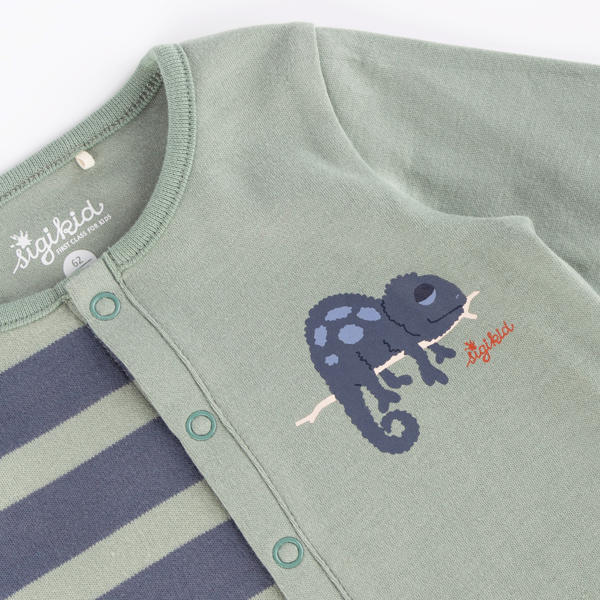 Baby Schlaf Overall Chamäleon, grün-blau Baby Schlaf Overall Chamäleon, grün-blau