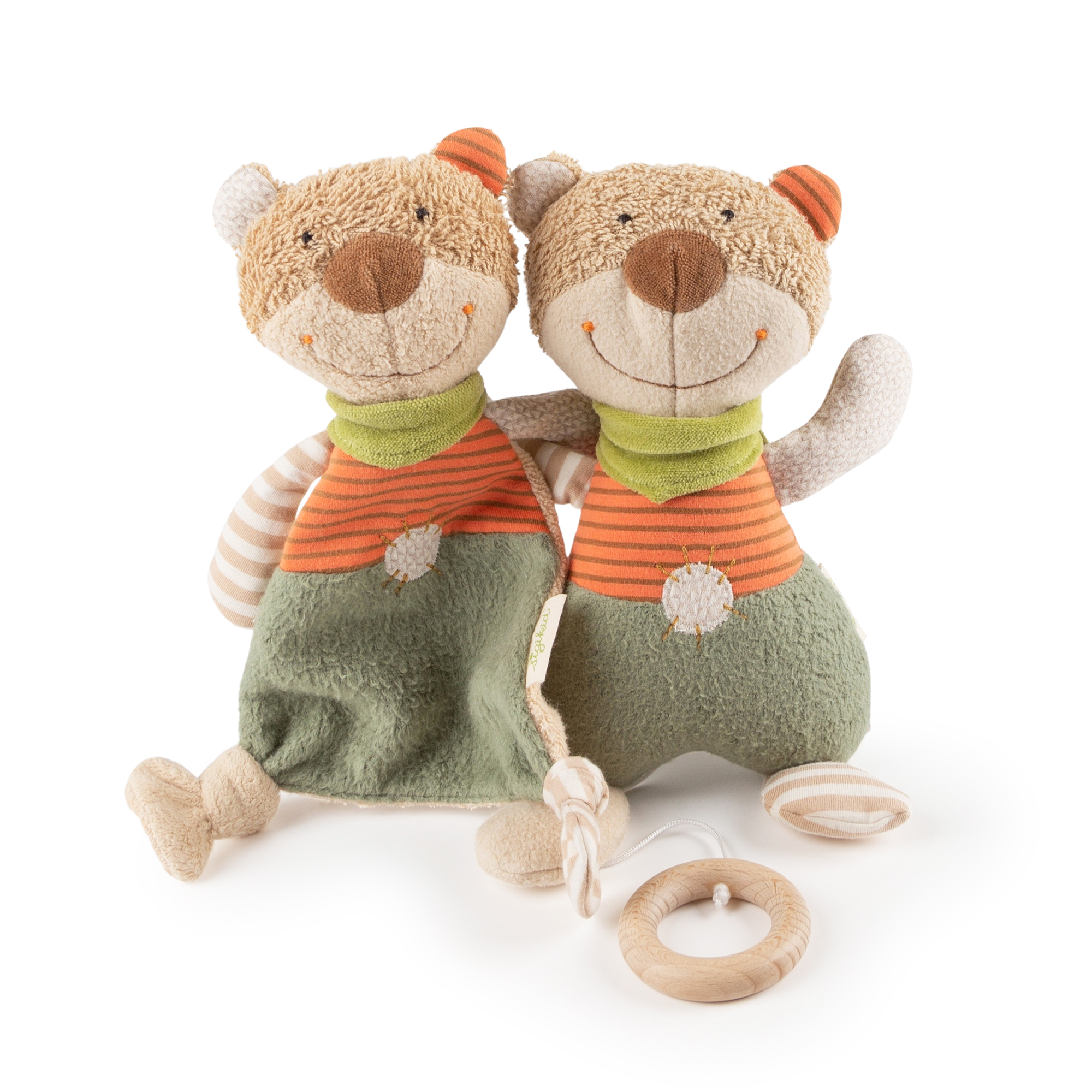 Musical soft toy bear, organic