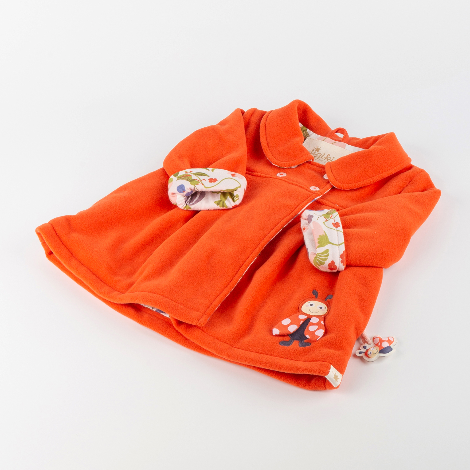 Baby Fleecemantel Marienkäfer, gefüttert Baby Fleecemantel Marienkäfer, gefüttert