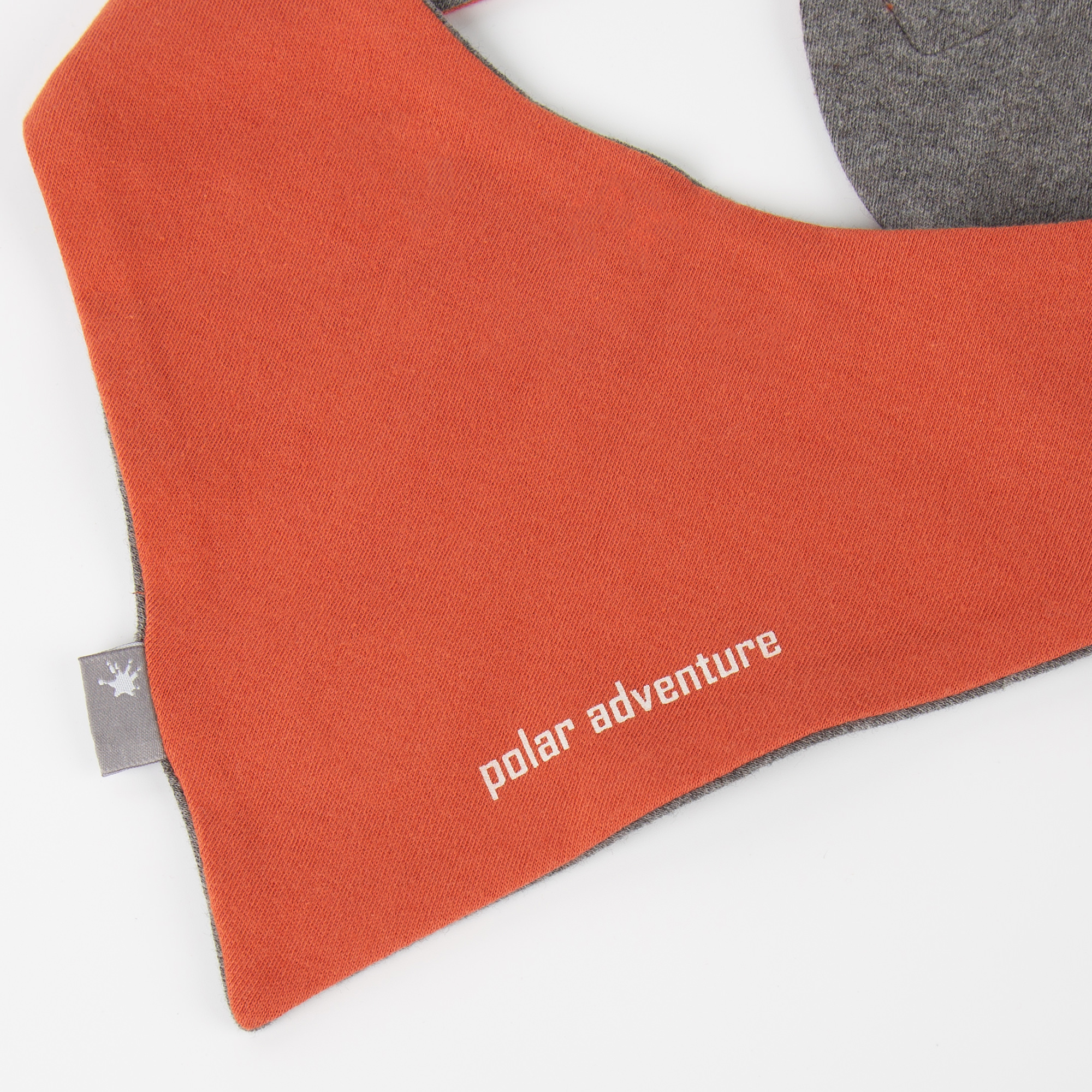 Baby Wendehalstuch, grau oder orange Baby Wendehalstuch, grau oder orange