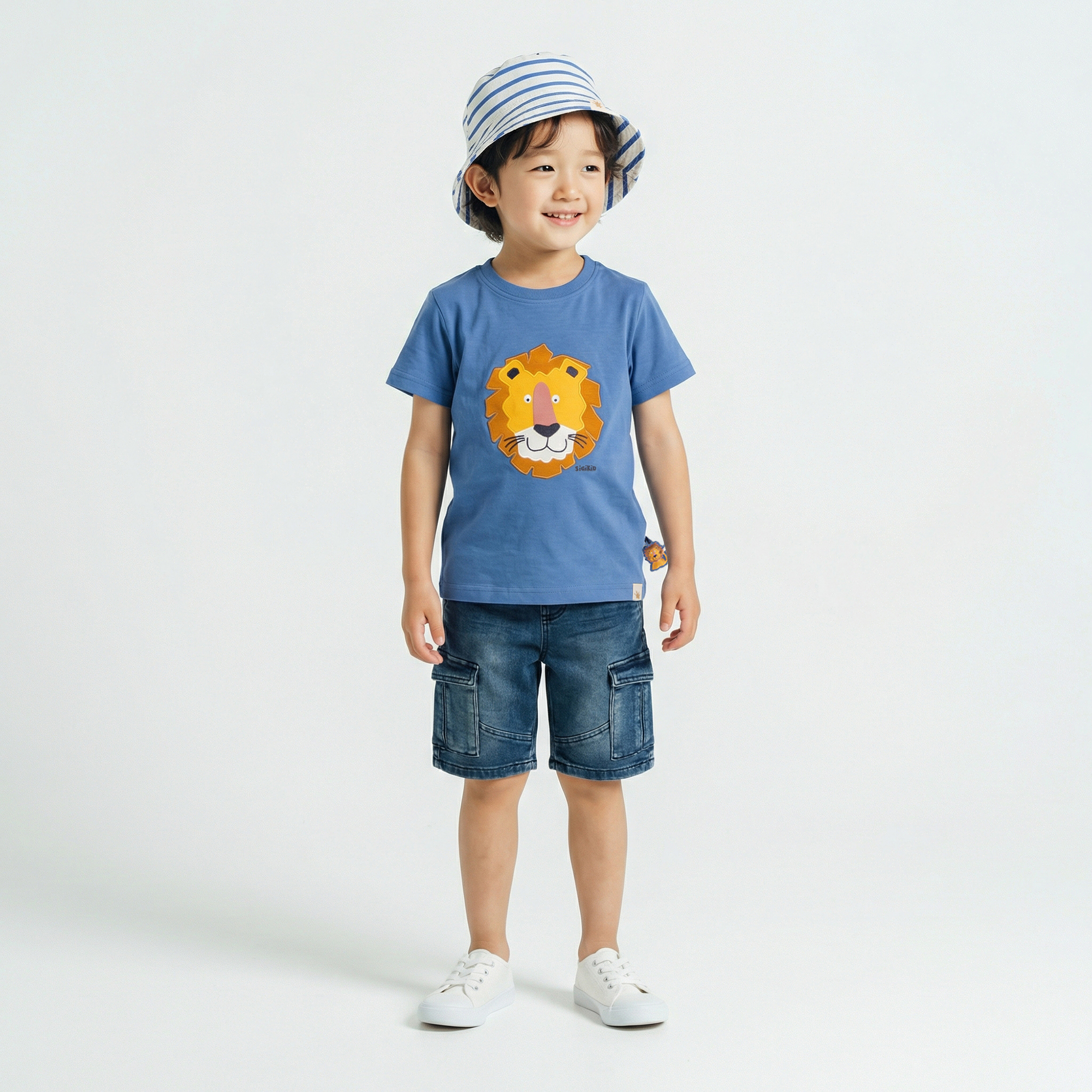 Stretchy jeans bermuda shorts for boys