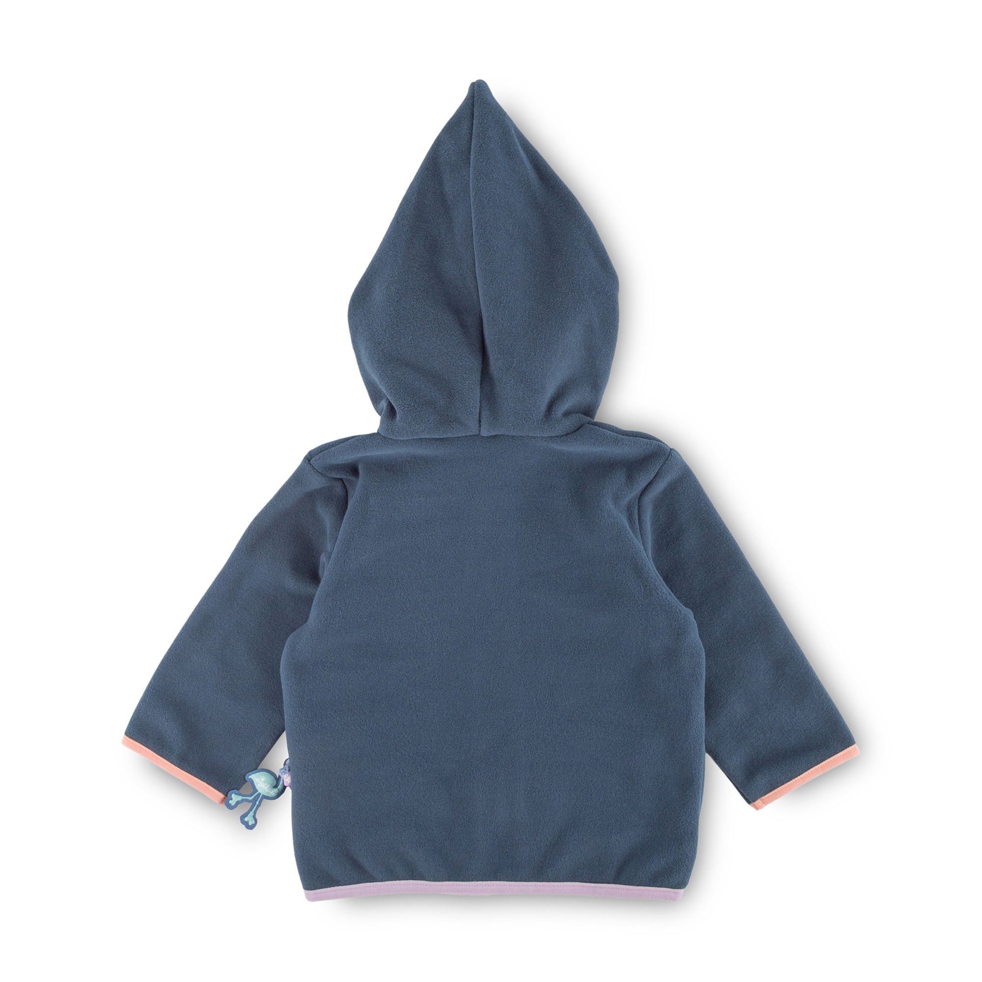 Dunkelblaue Baby Fleecejacke Wild Flamingo