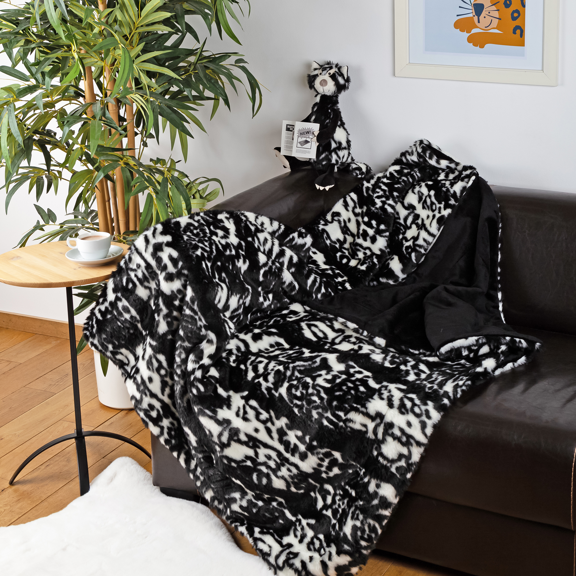 Beasts Kuscheldecke Plüsch, schwarz/weiß Beasts Kuscheldecke Plüsch, schwarz/weiß