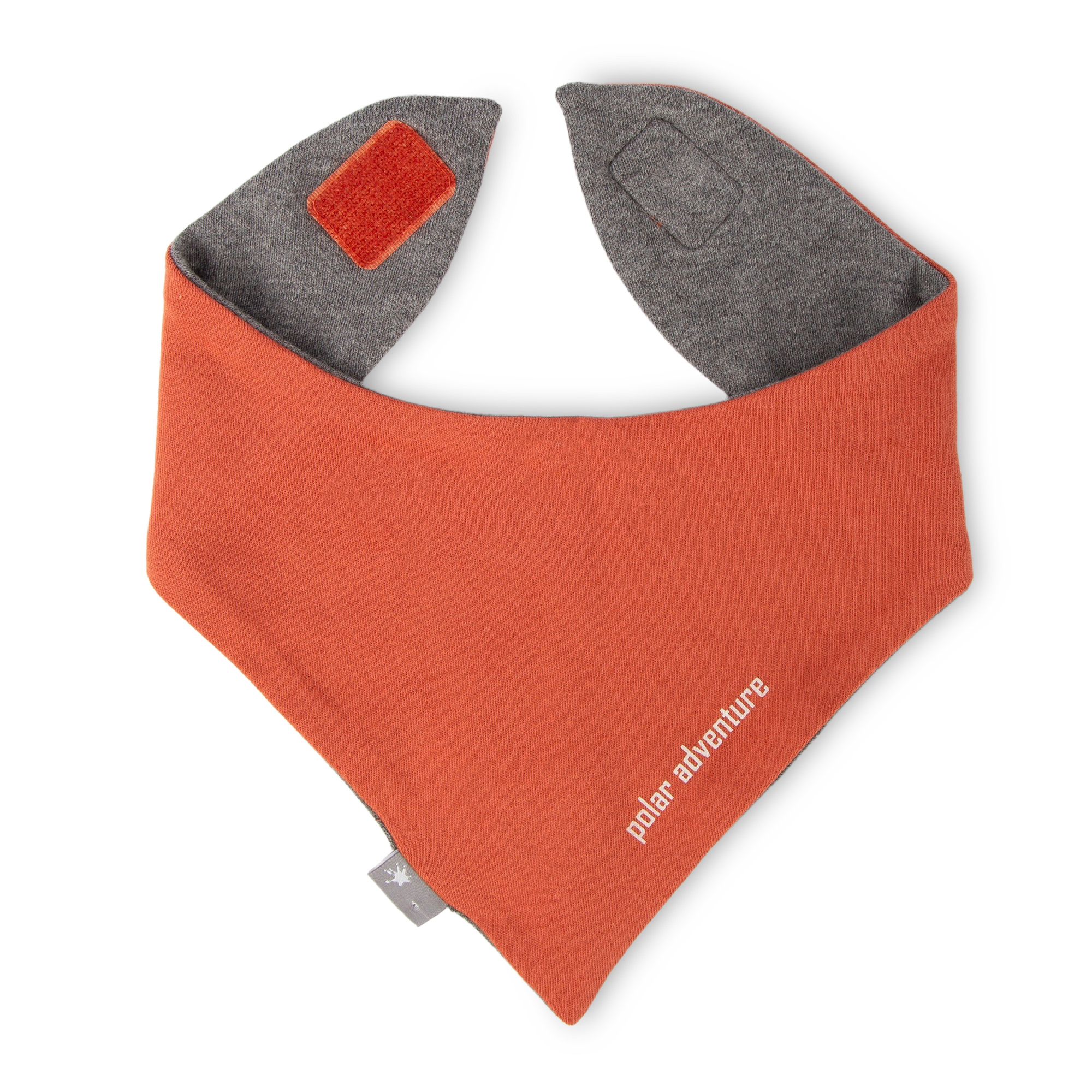 Baby Wendehalstuch, grau oder orange Baby Wendehalstuch, grau oder orange