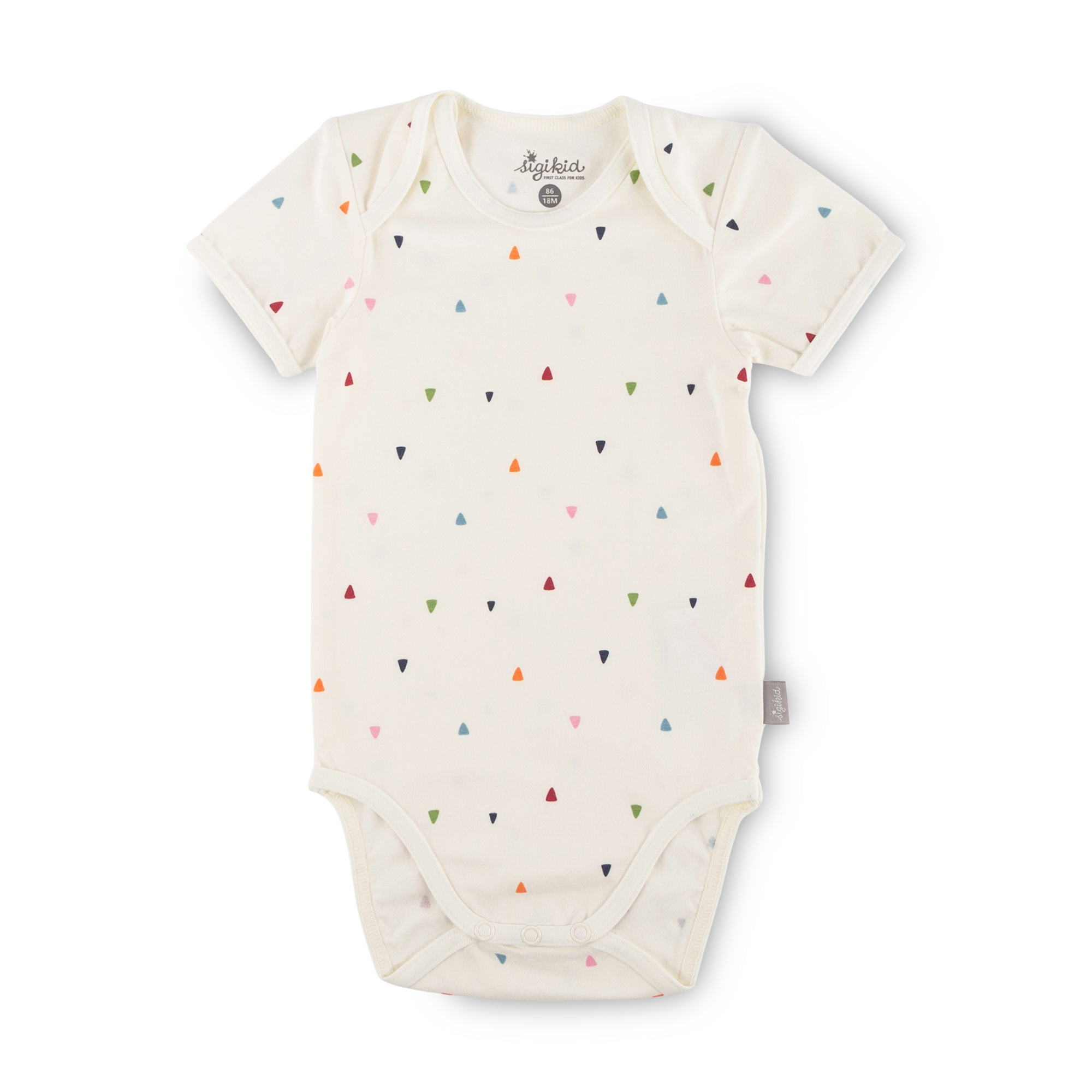 Kurzarm Baby Body, bunt bedruckt Kurzarm Baby Body, bunt bedruckt