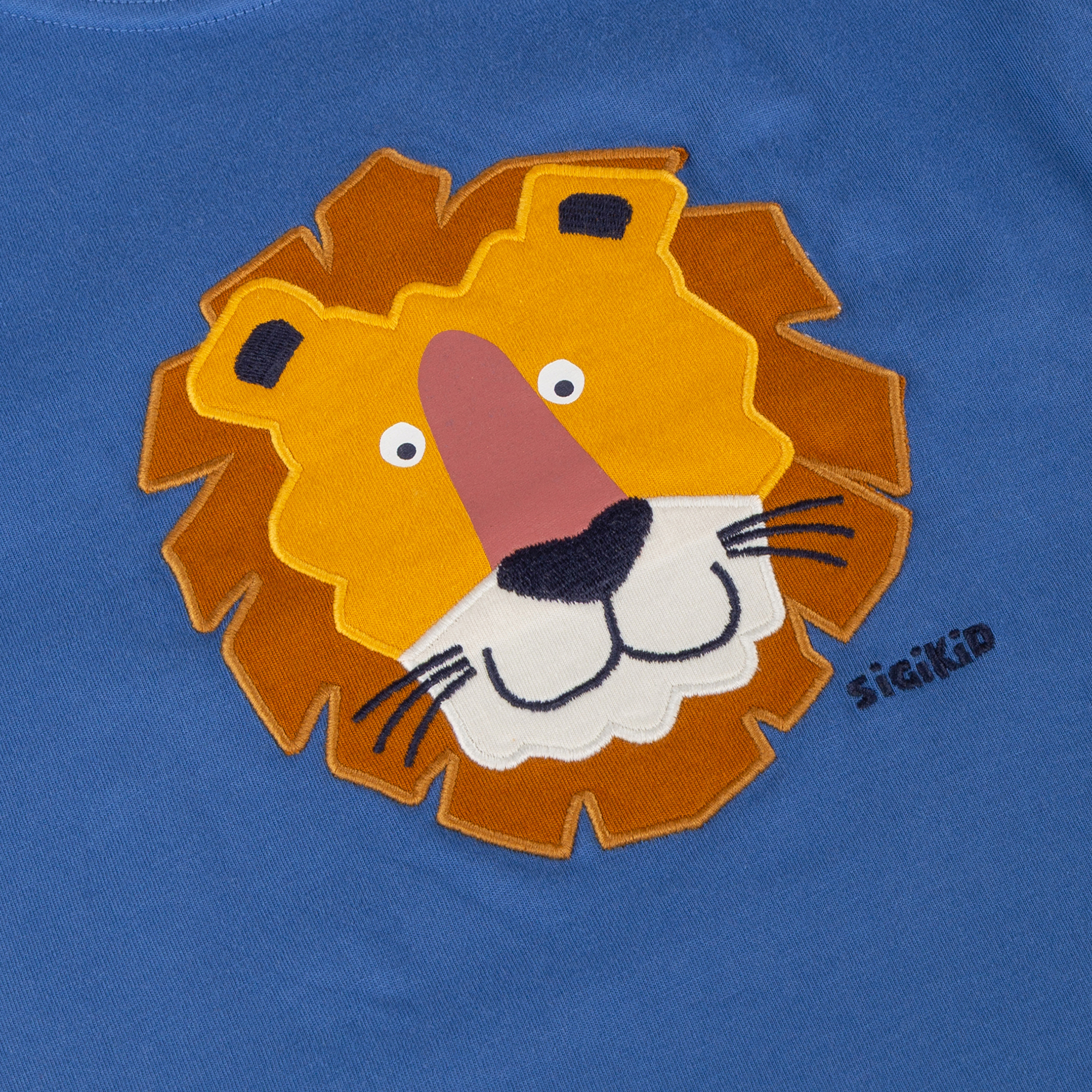 Kinder T-Shirt Tiger & Löwe, blau