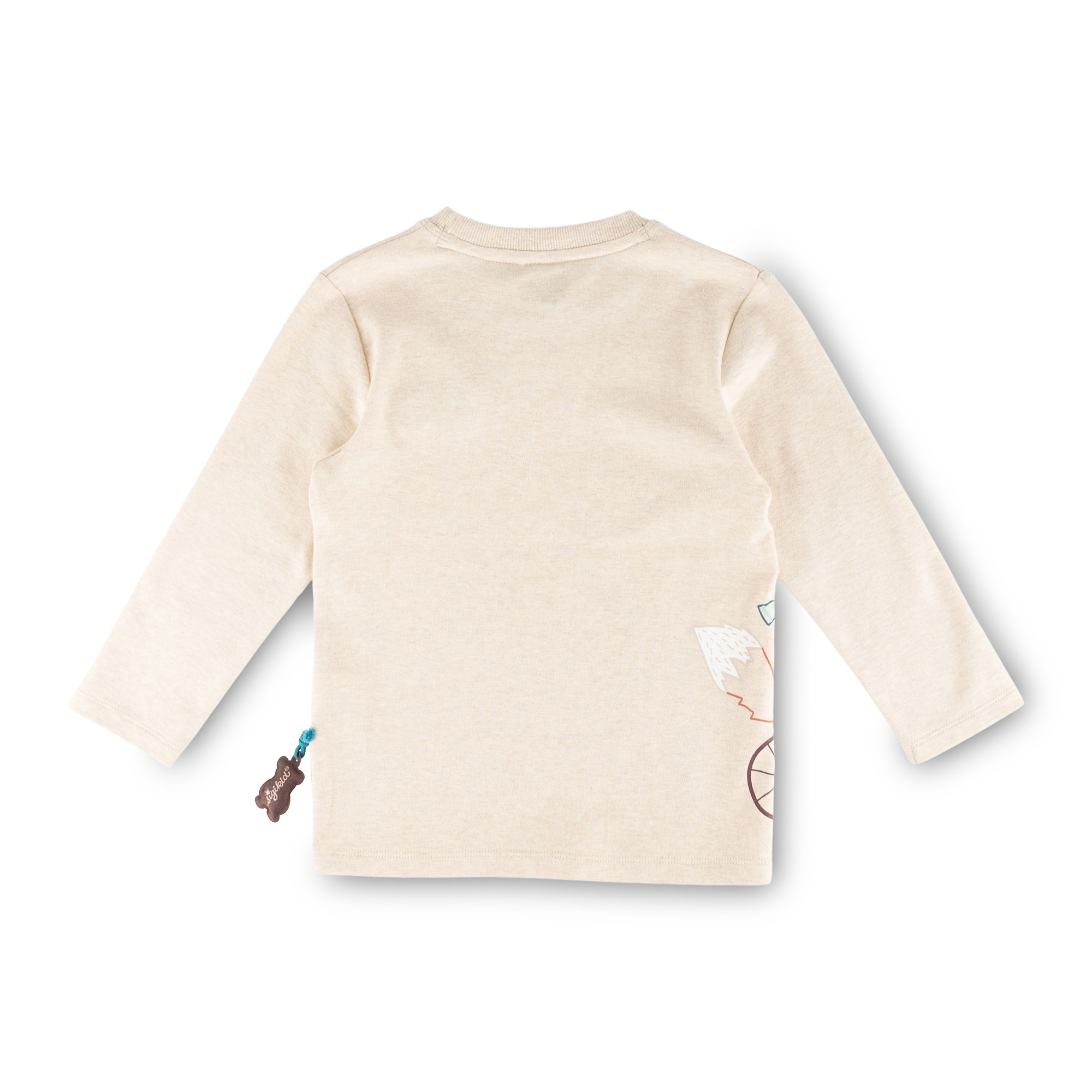 Kinder Langarmshirt Fuchs, beige meliert Kinder Langarmshirt Fuchs, beige meliert