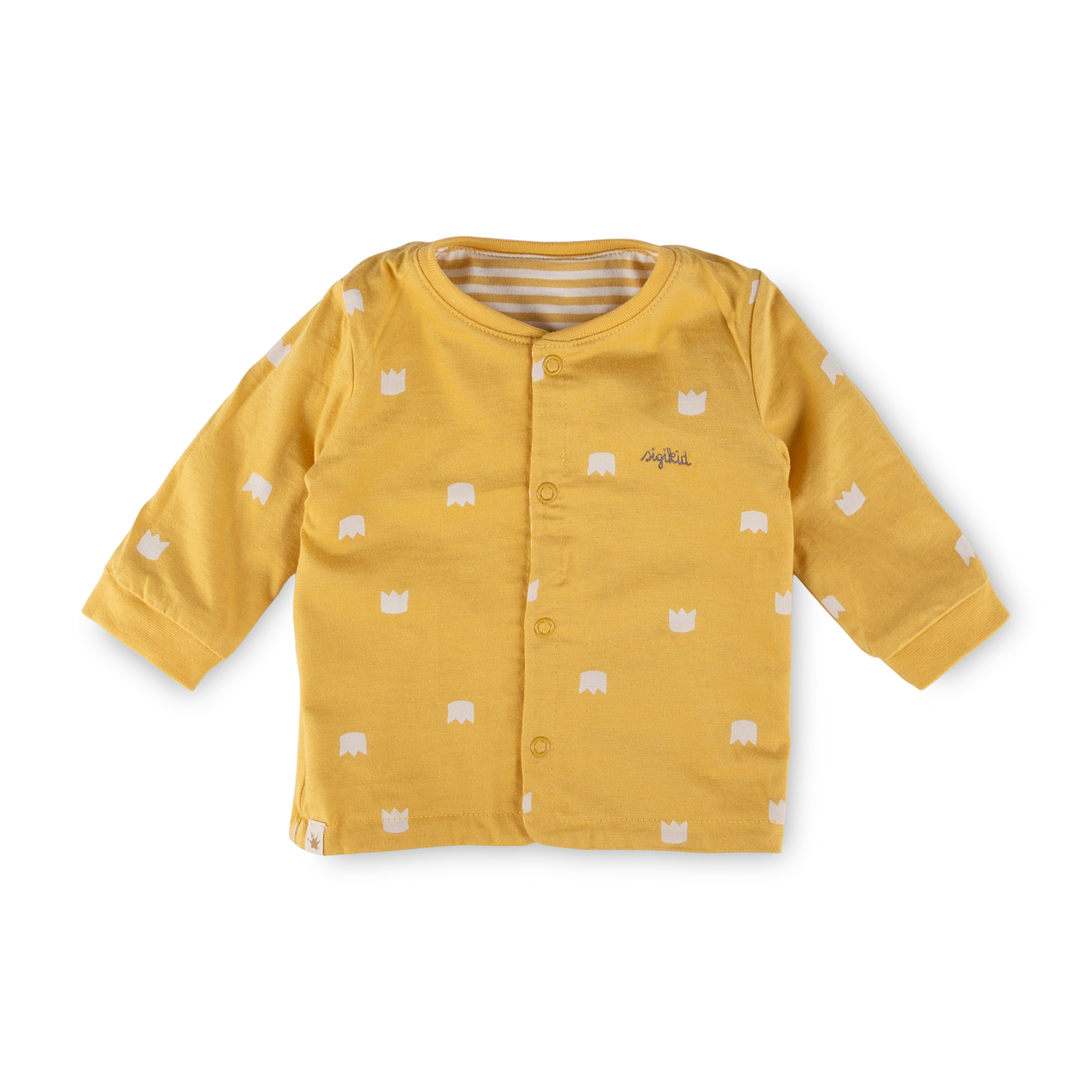 Newborn baby jacket mouse, reversible, yellow