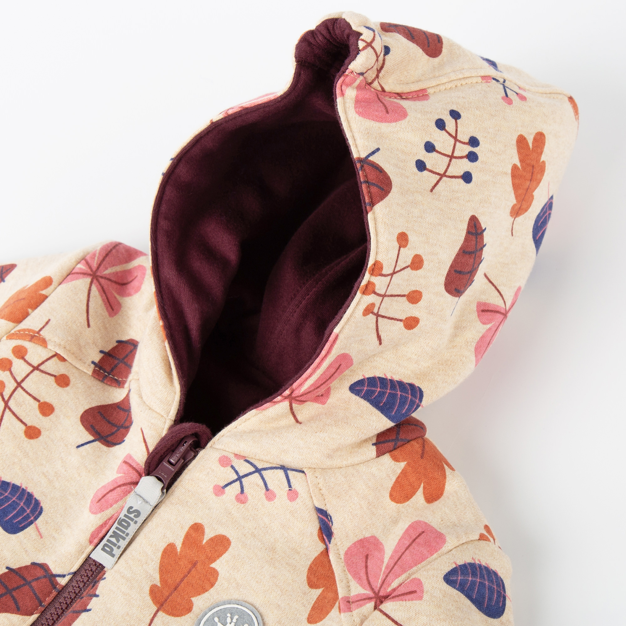 Baby Wendejacke dunkelrot/bunter Herbstprint Baby Wendejacke dunkelrot/bunter Herbstprint