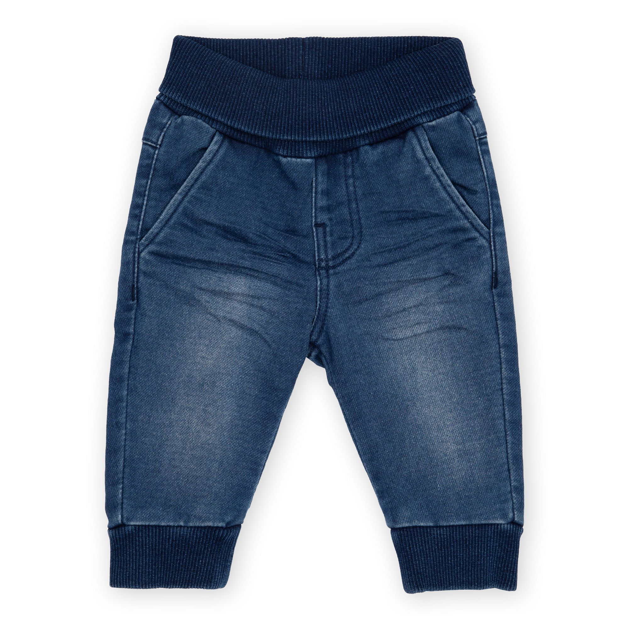 Babyjeans mit Beinbündchen in Dunkelblau