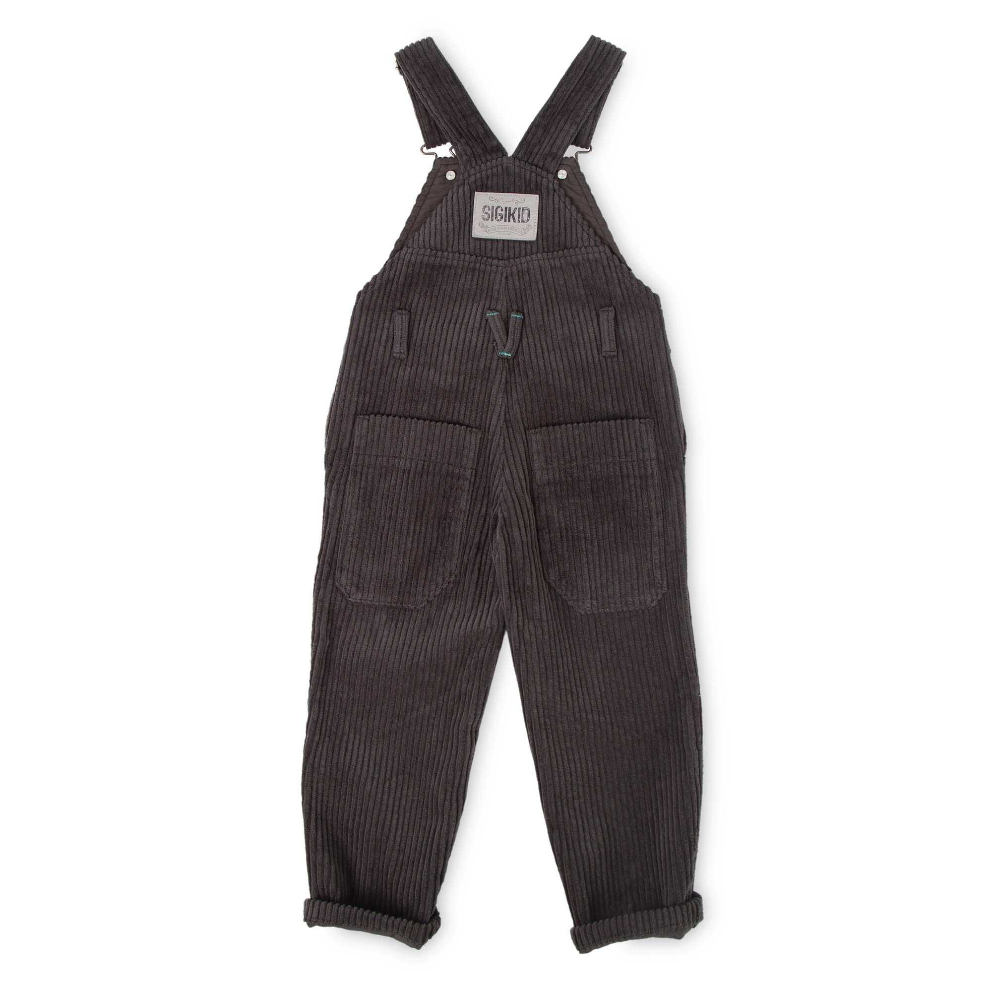 Dunkelgraue Kinder Latz-Cordhose Dunkelgraue Kinder Latz-Cordhose