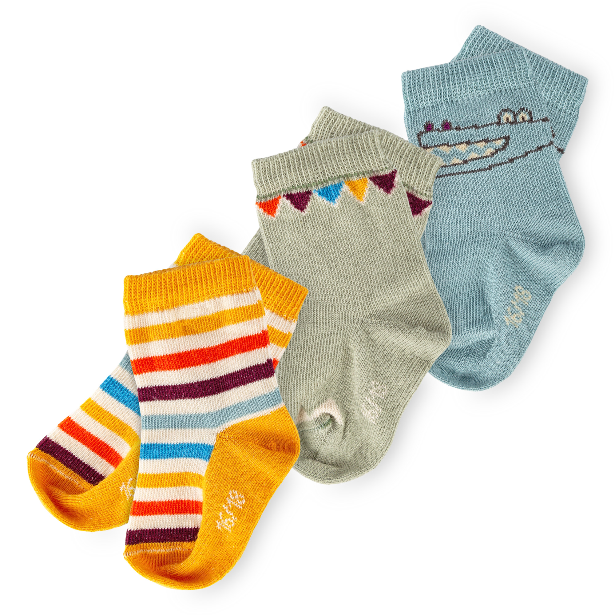 Baby 3er Socken-Set Happy Crocodile