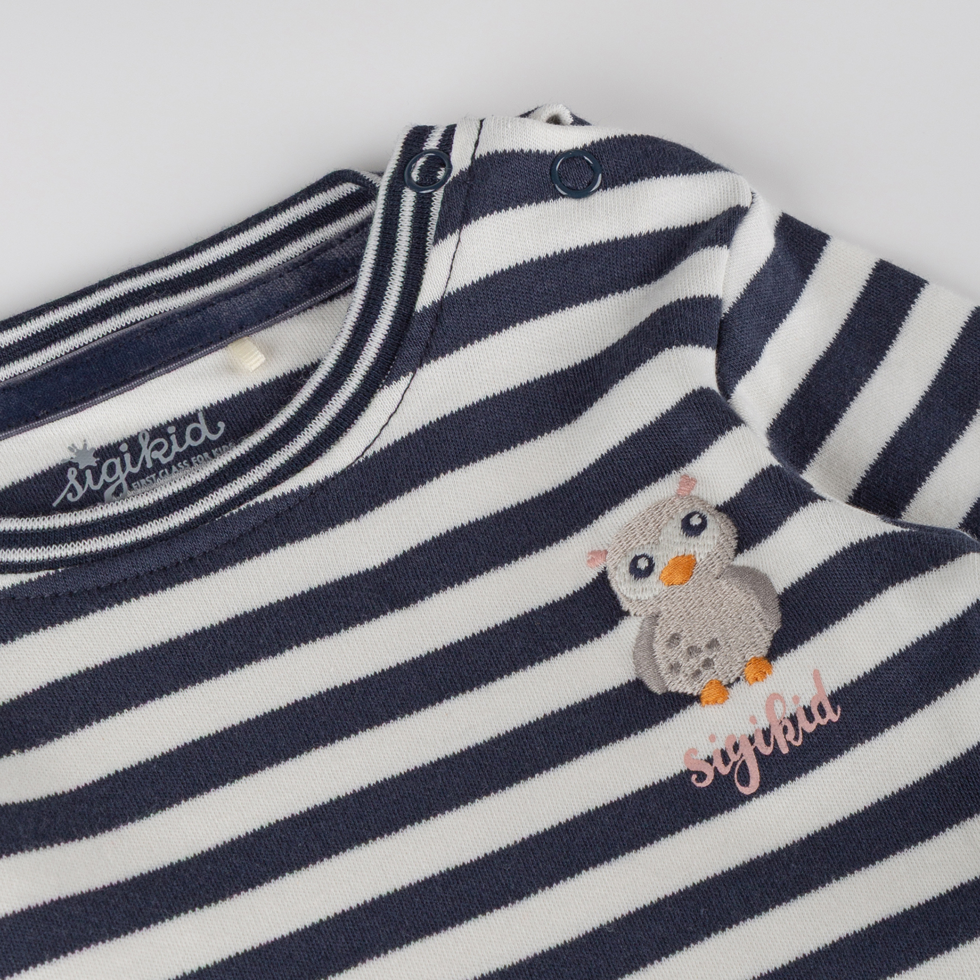 Long-sleeved baby flounce dress Curious Owl