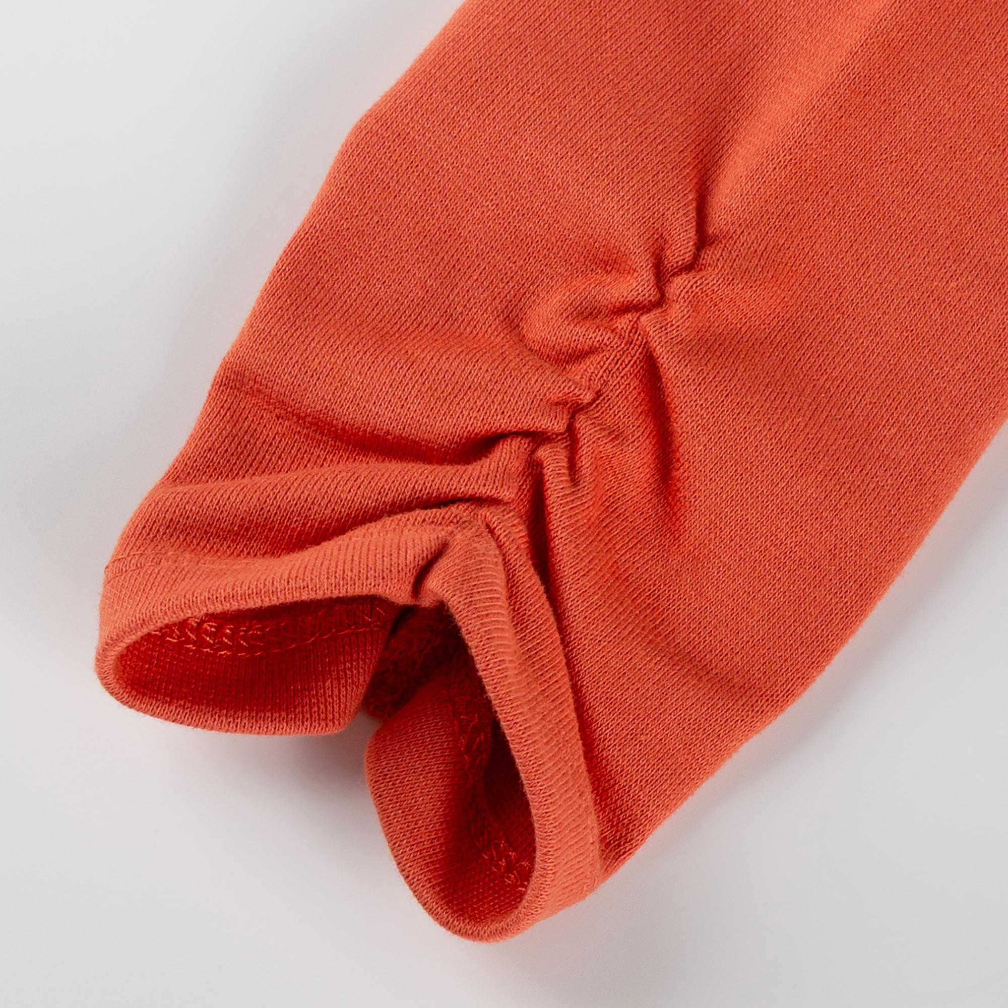 Kinder Capri Leggings seitlich gerafft, orange