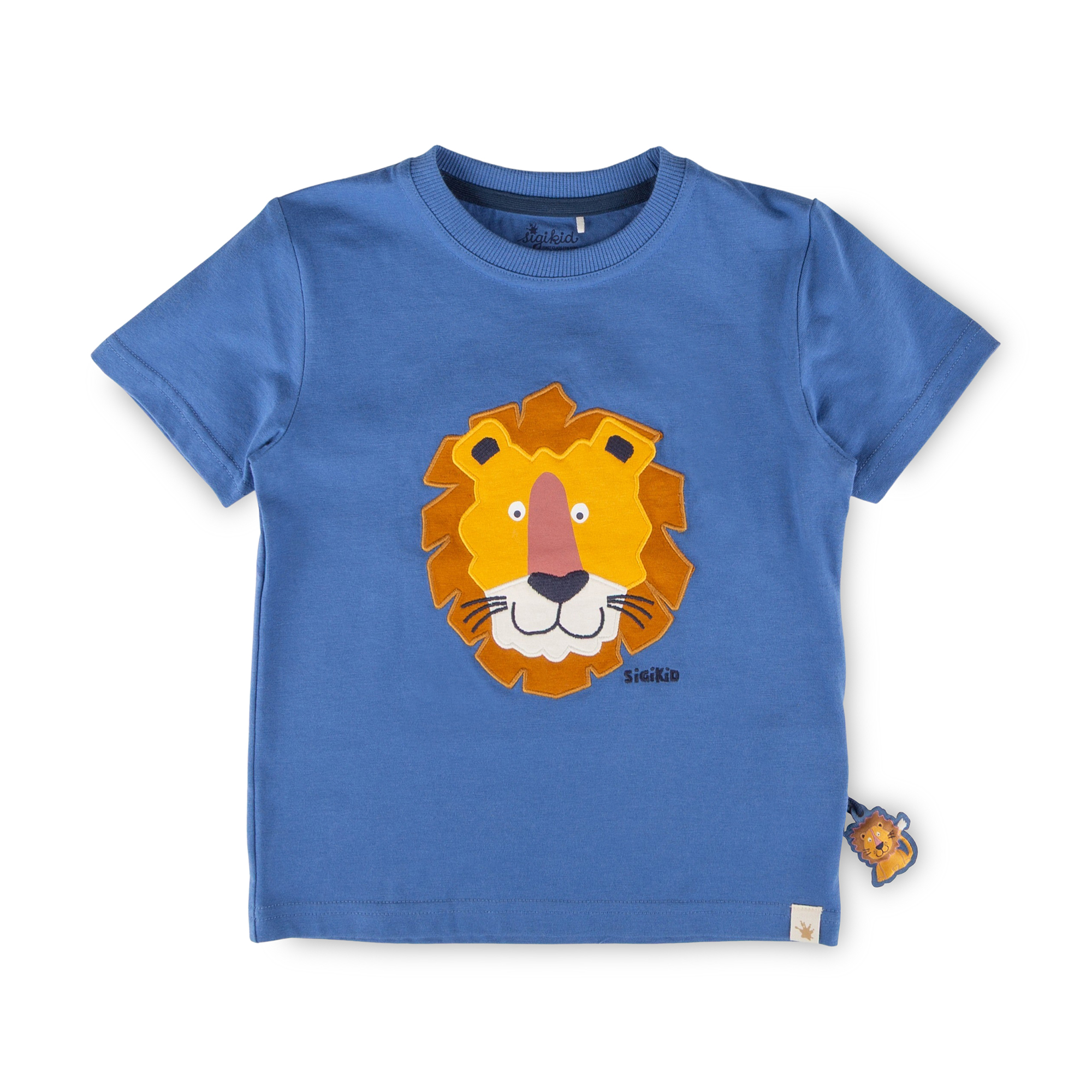 Kinder T-Shirt Tiger & Löwe, blau