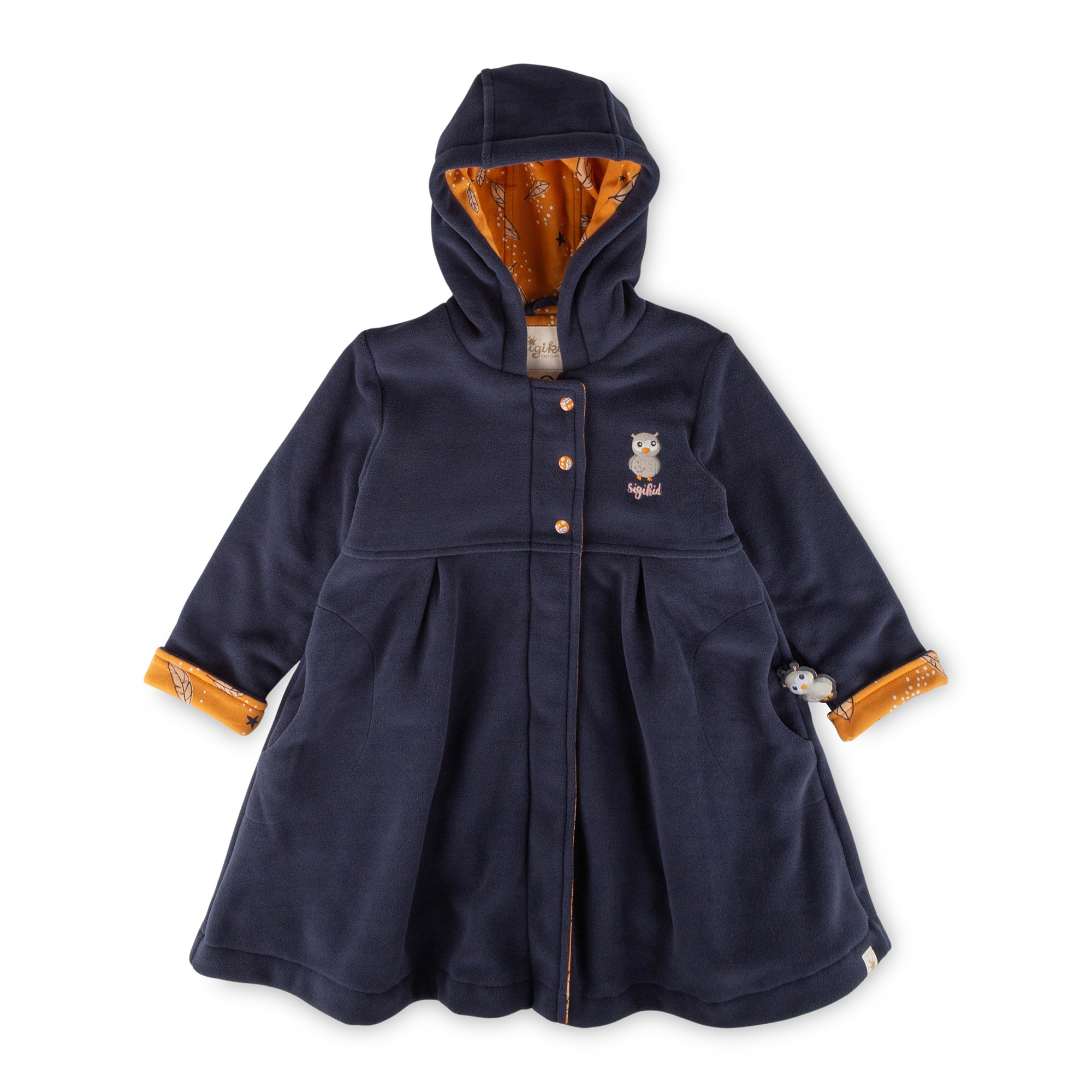 Kinder Fleecemantel Eule Magic Owl, dunkelblau Kinder Fleecemantel Eule Magic Owl, dunkelblau