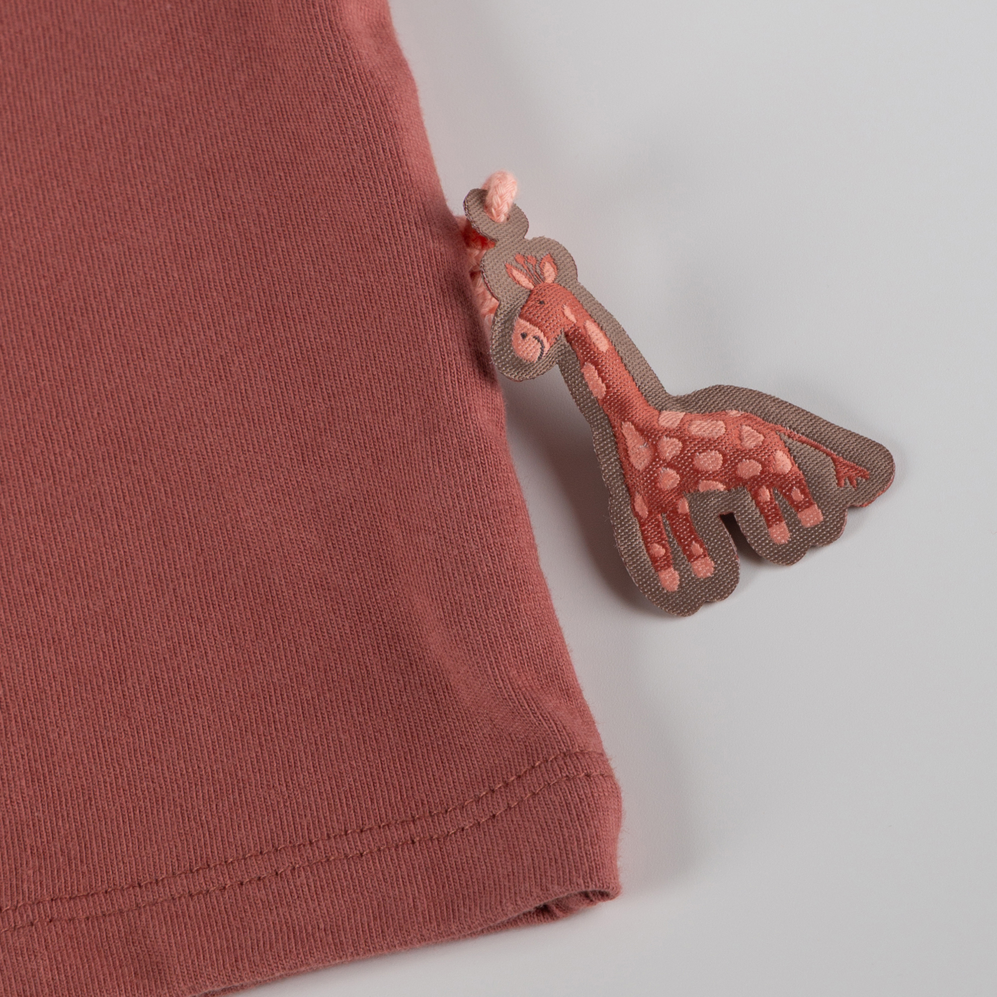 Baby T-Shirt Giraffe, rotbraun