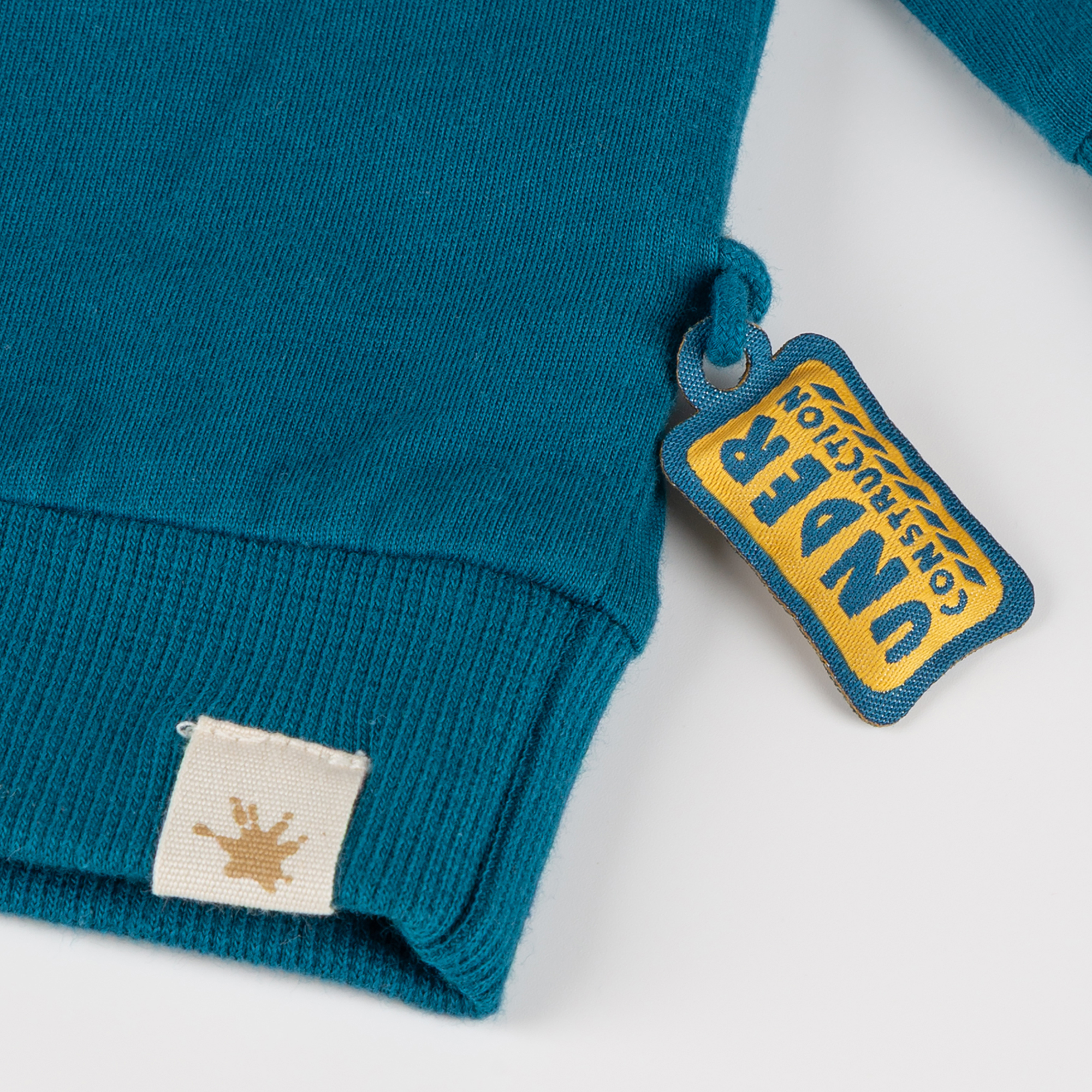 Baby Langarmshirt Fahrzeuge, blaugrün