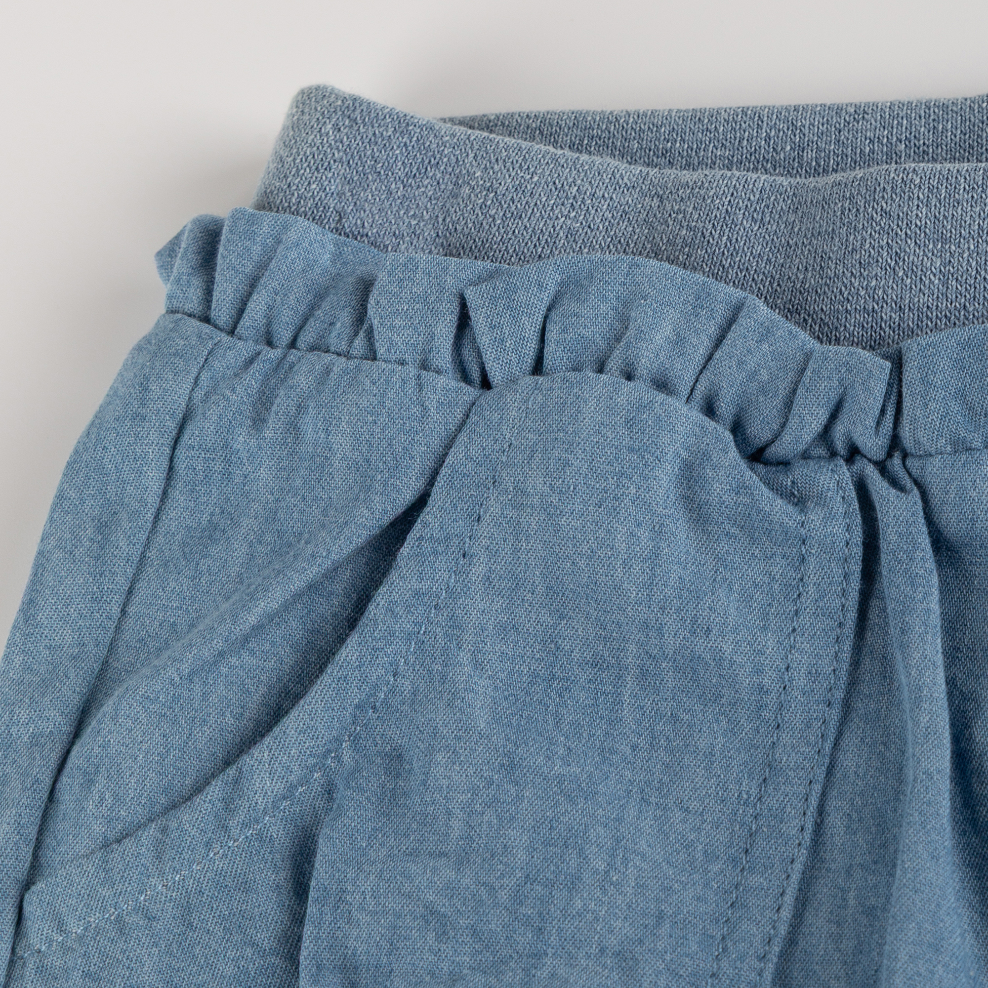 Baby Chambray-Shorts, hellblau