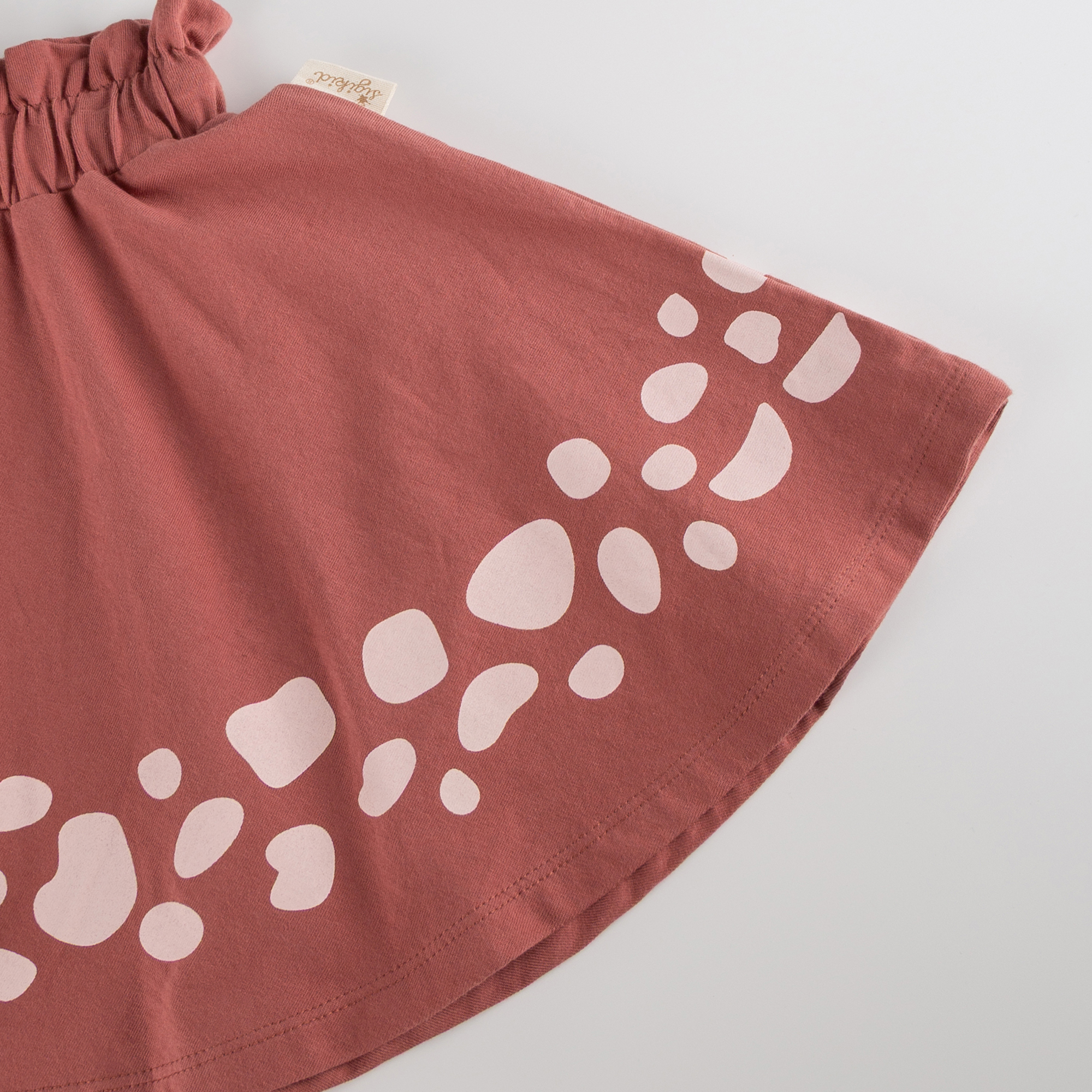 Kinder Sommer Rock mit rosa Prints Savanne, rotbraun