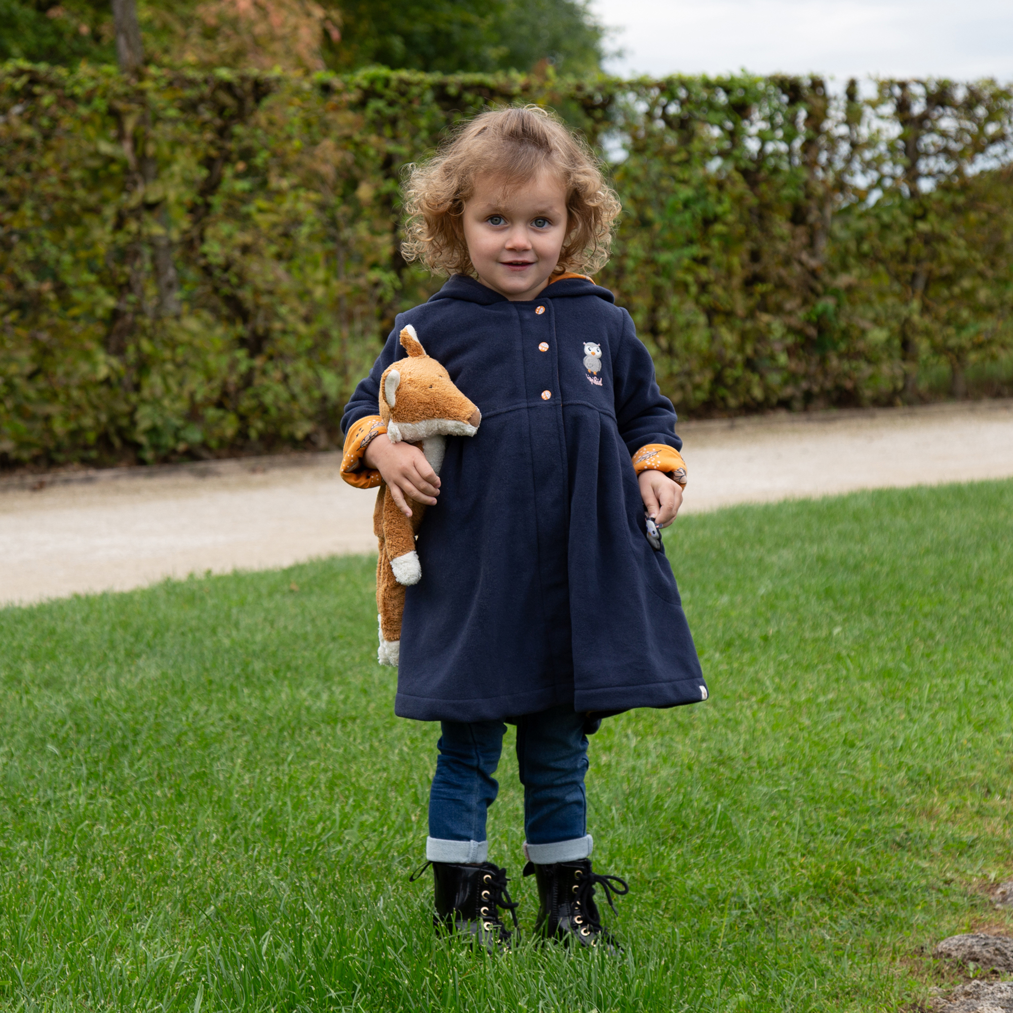 Kinder Fleecemantel Eule Magic Owl, dunkelblau Kinder Fleecemantel Eule Magic Owl, dunkelblau