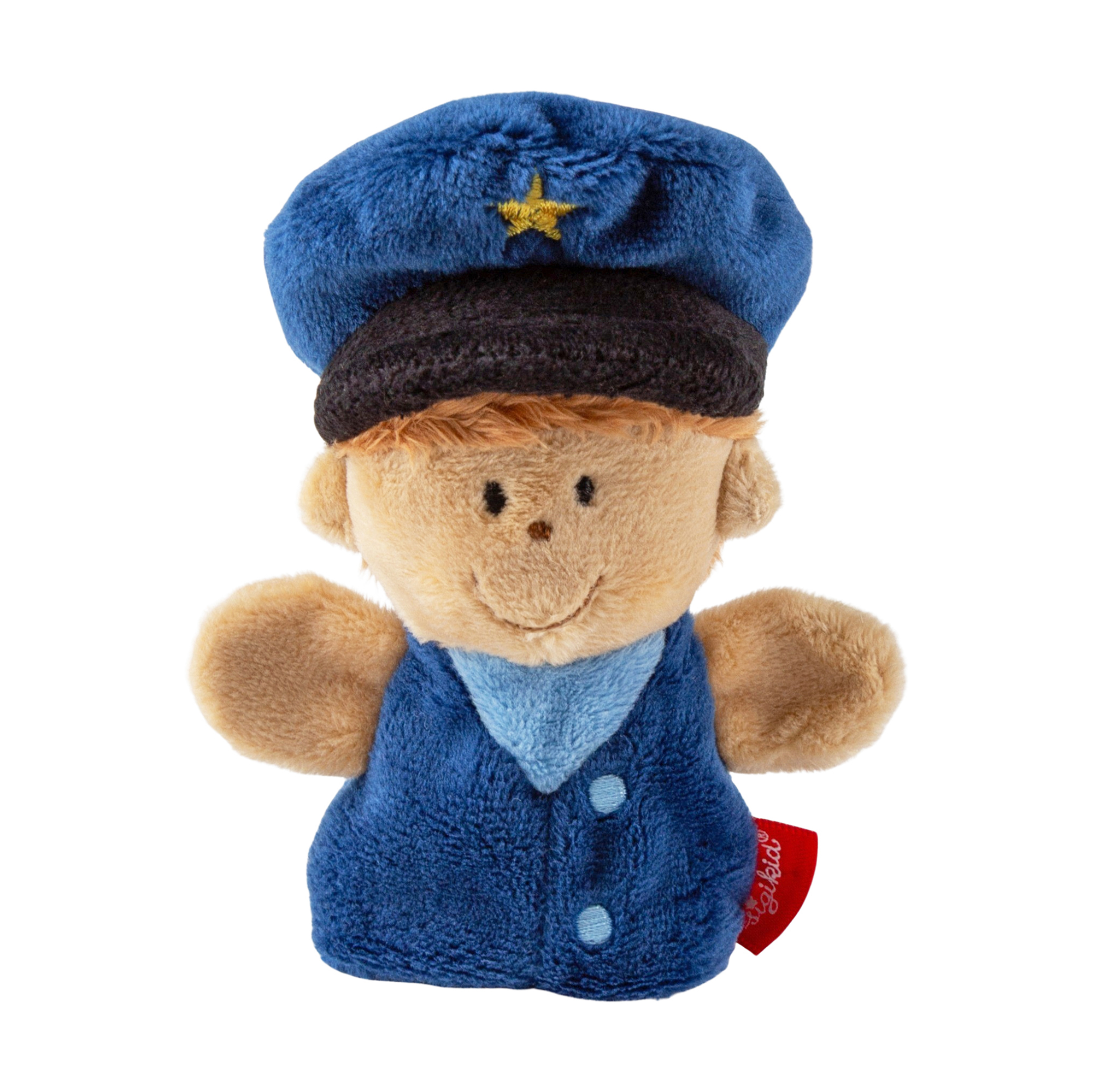 Finger plush puppet policeman, Mini puppet theatre