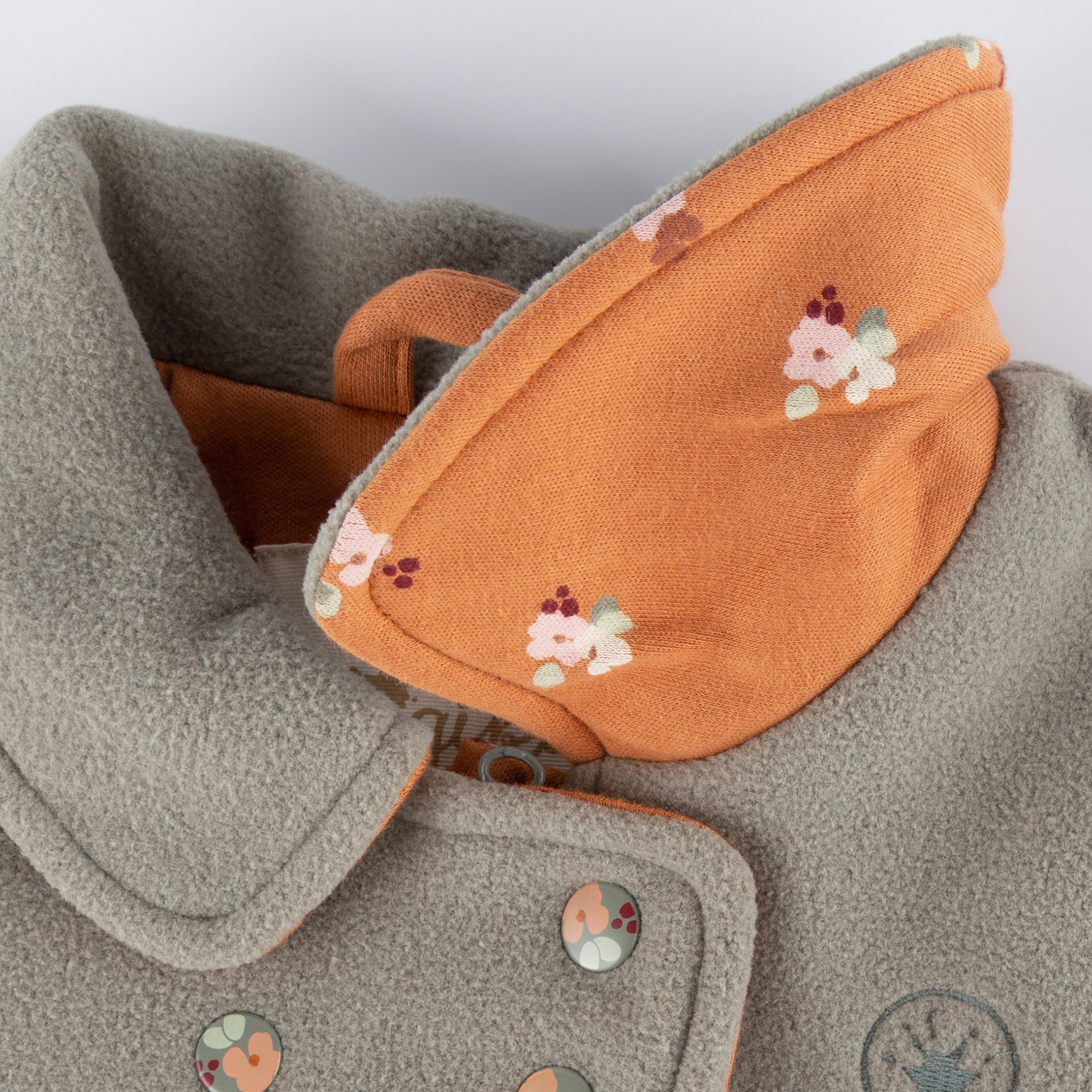 Collared baby fleece jacket pastel green, lined Collared baby fleece jacket pastel green, lined