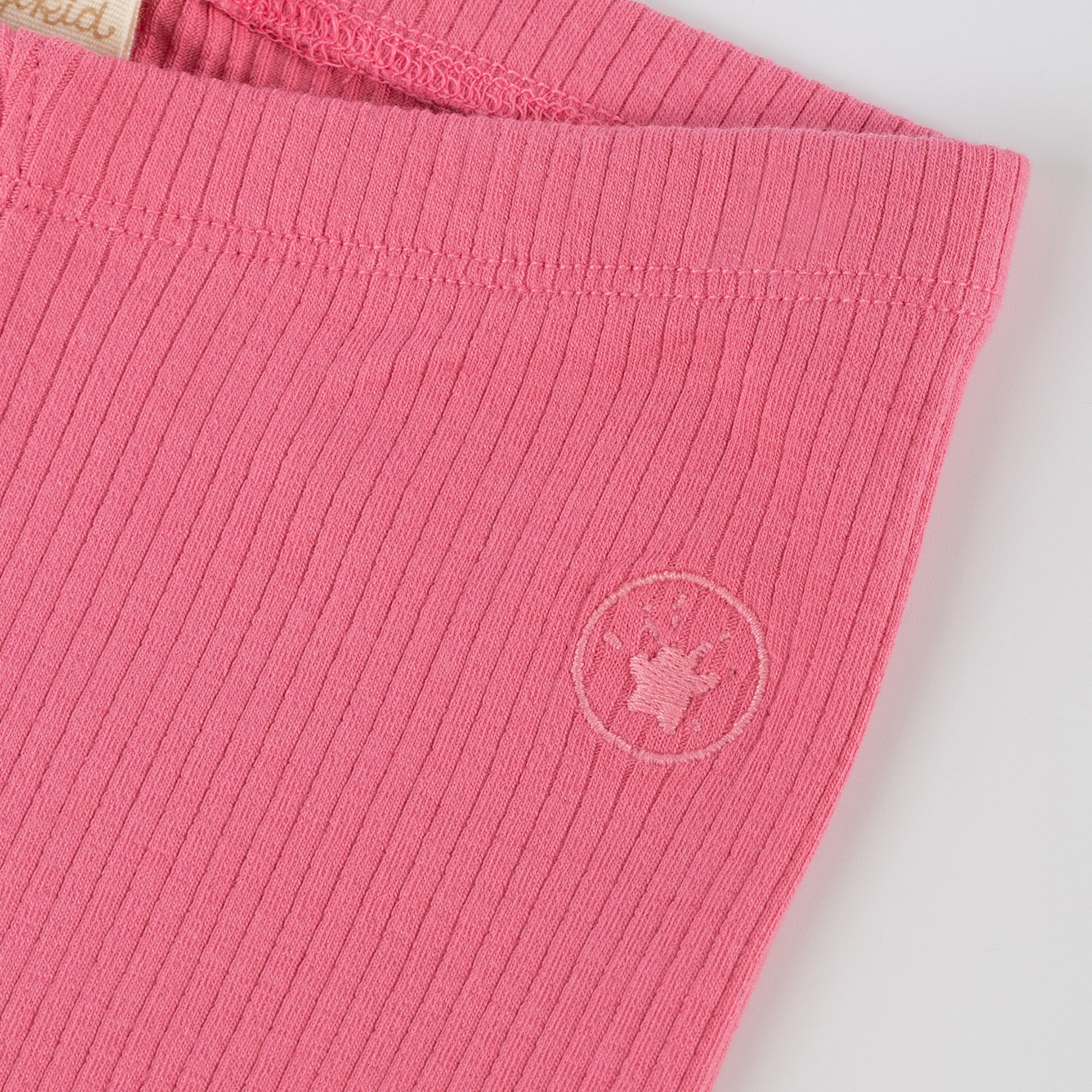 Kinder Rippstrick Capri-Leggings, rosa, Funny Dog Kinder Rippstrick Capri-Leggings, rosa, Funny Dog