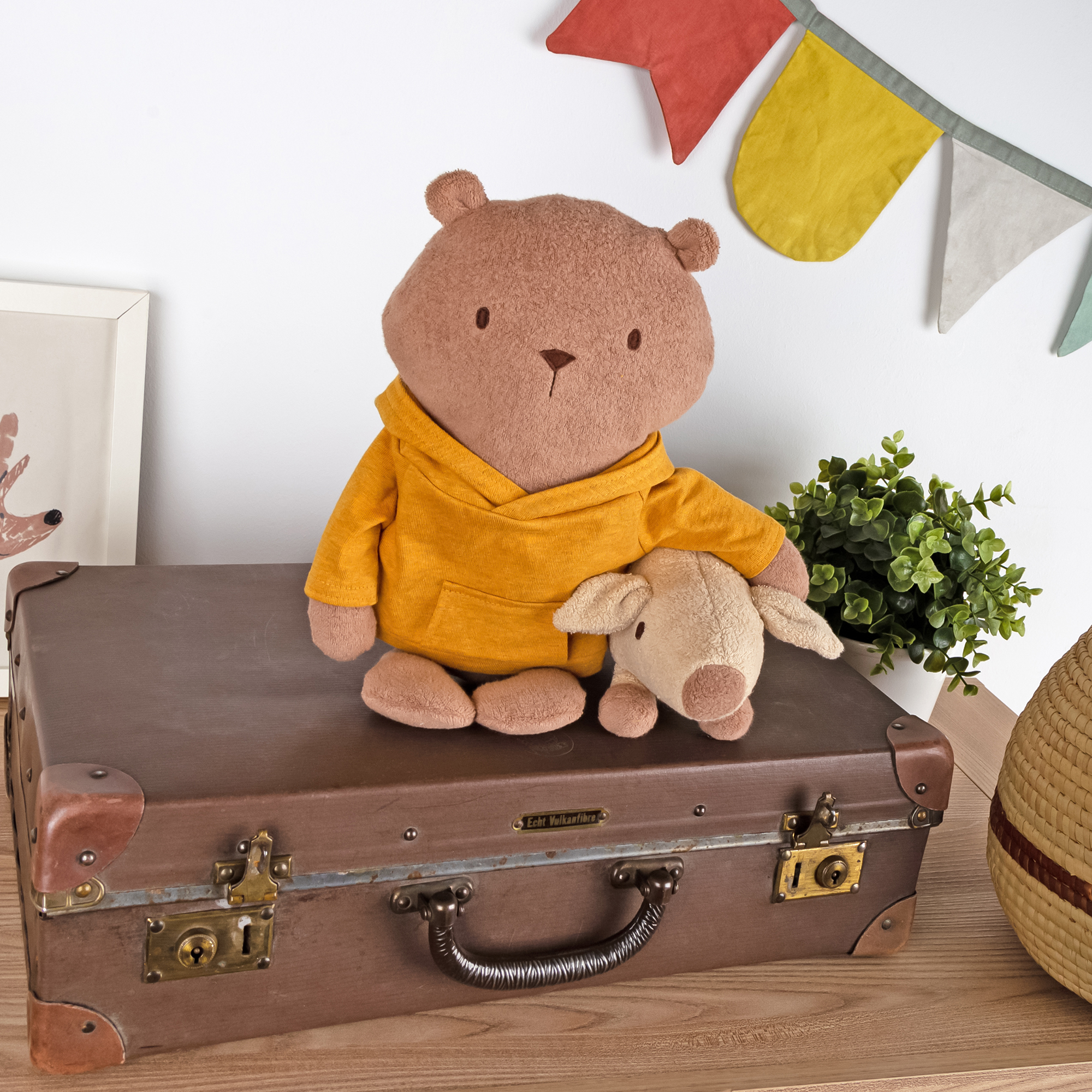 Kuscheltier Biberbär Mister O'Lui, gelber Hoody Kuscheltier Biberbär Mister O'Lui, gelber Hoody