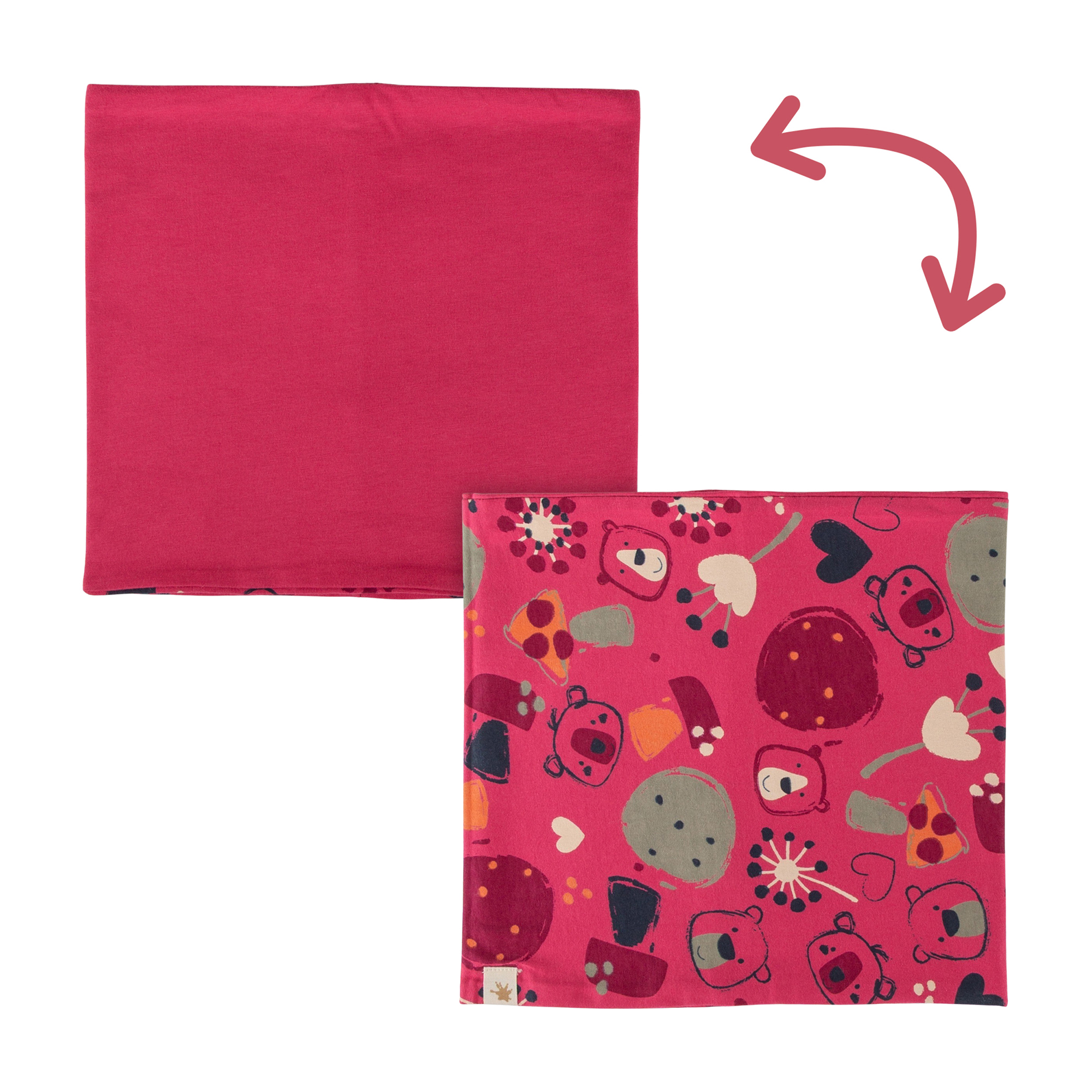 Children's reversible loop neck gaiter Fancy Forest