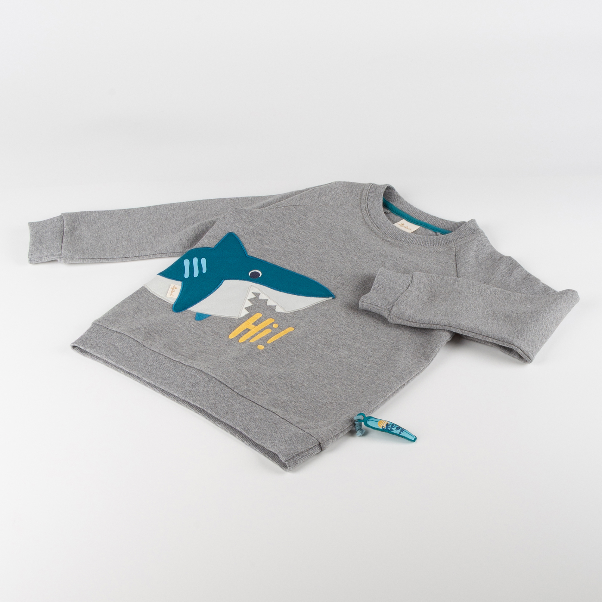 Kinder Sweatshirt Hai, grau