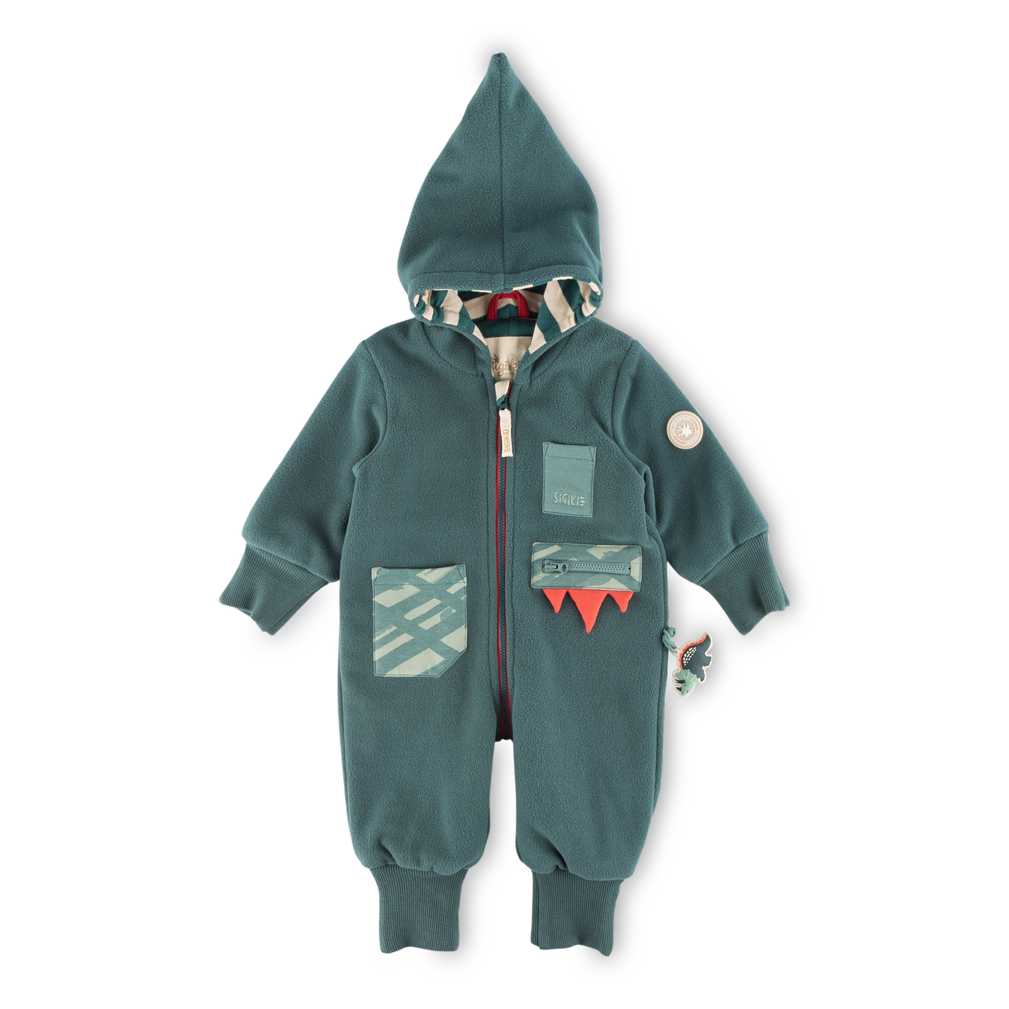 Baby Fleeceoverall Dino, grün