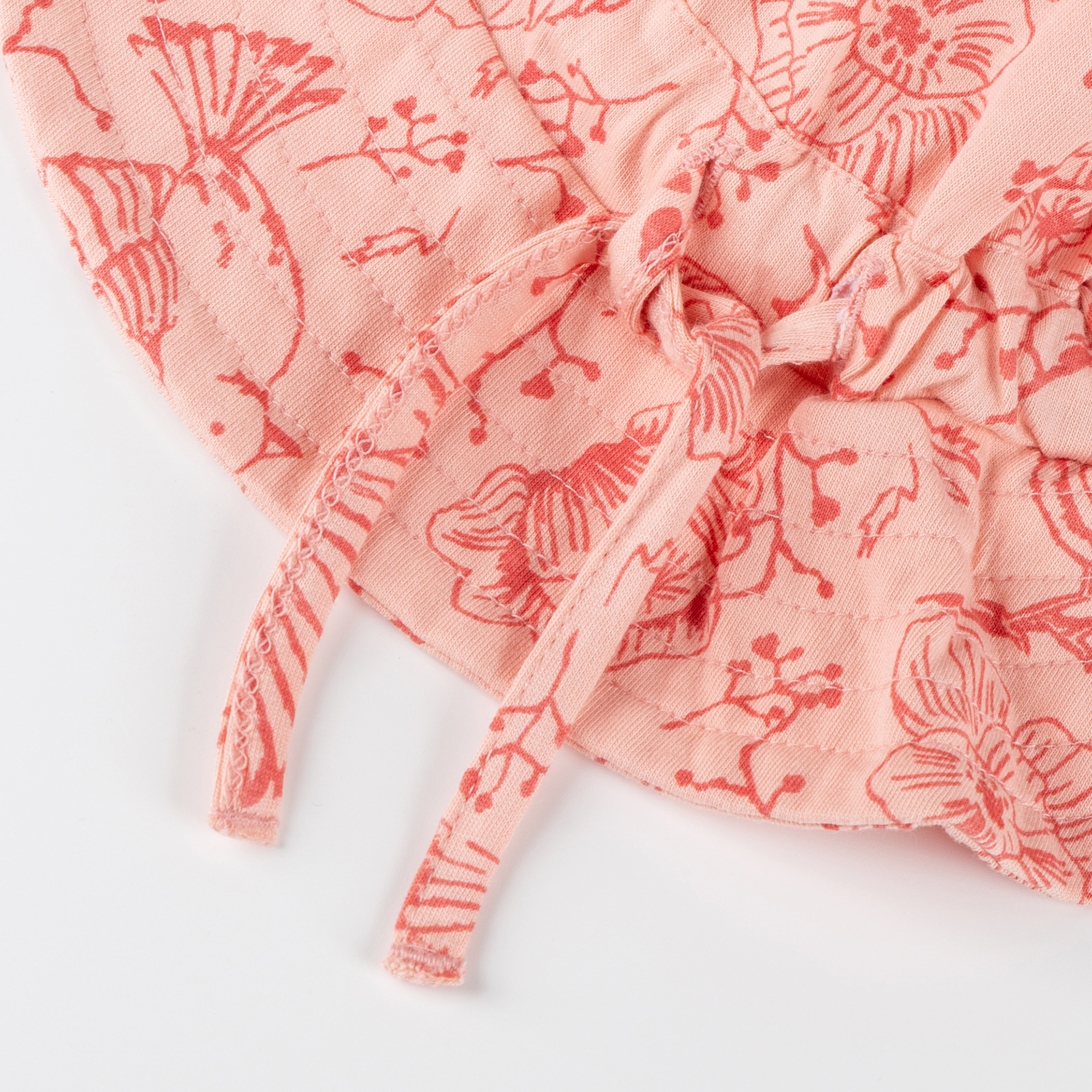 Kinder Sommerhut Vogel Print mit Krempe, rosa