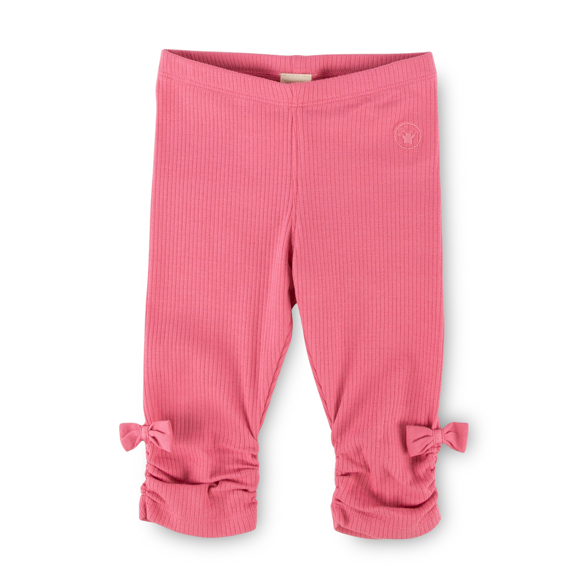 Kinder Rippstrick Capri-Leggings, rosa, Funny Dog Kinder Rippstrick Capri-Leggings, rosa, Funny Dog