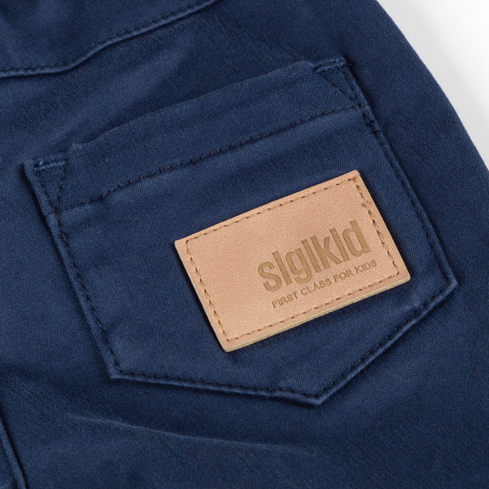 Baby Gabardine Hose Tiger & Löwe, dunkelblau