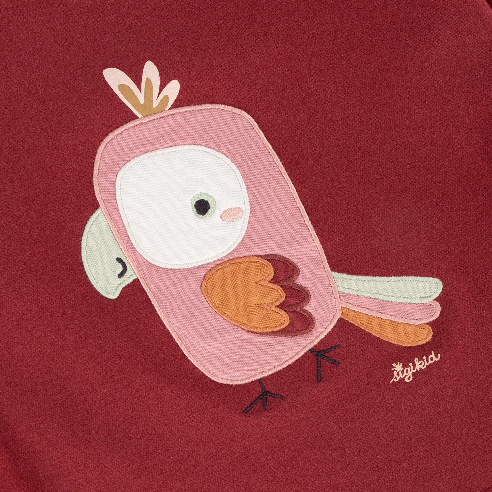 Children's sweatshirt cockatoo, dark red Children's sweatshirt cockatoo, dark red
