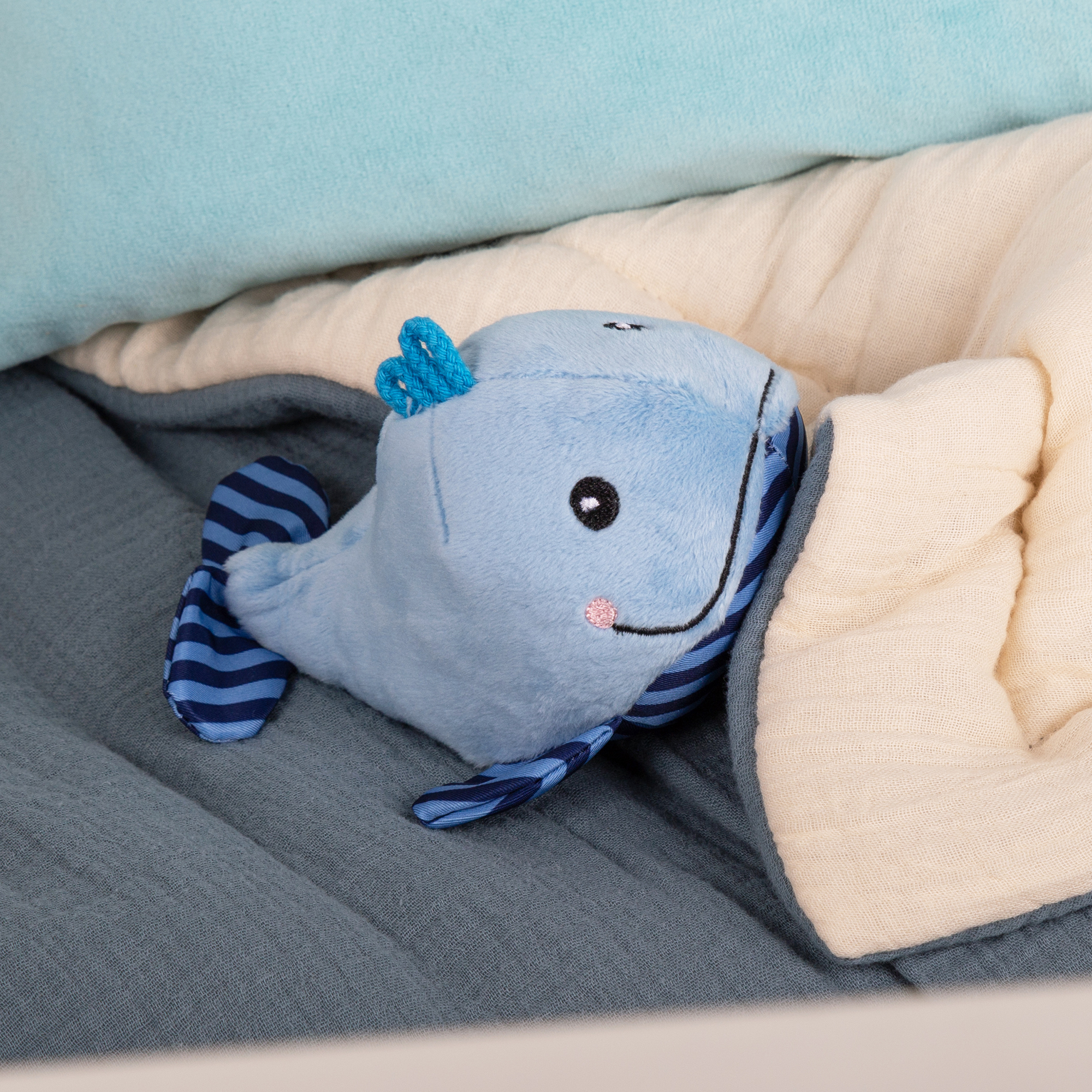 Baby toy rattle whale