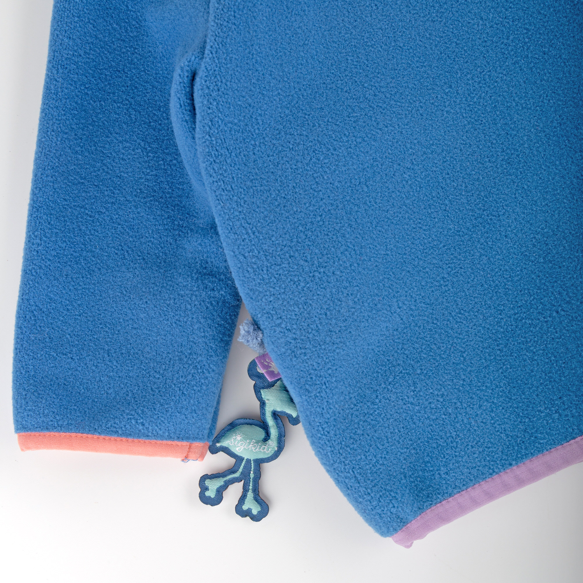 Blaue Baby Fleecejacke Wild Flamingo