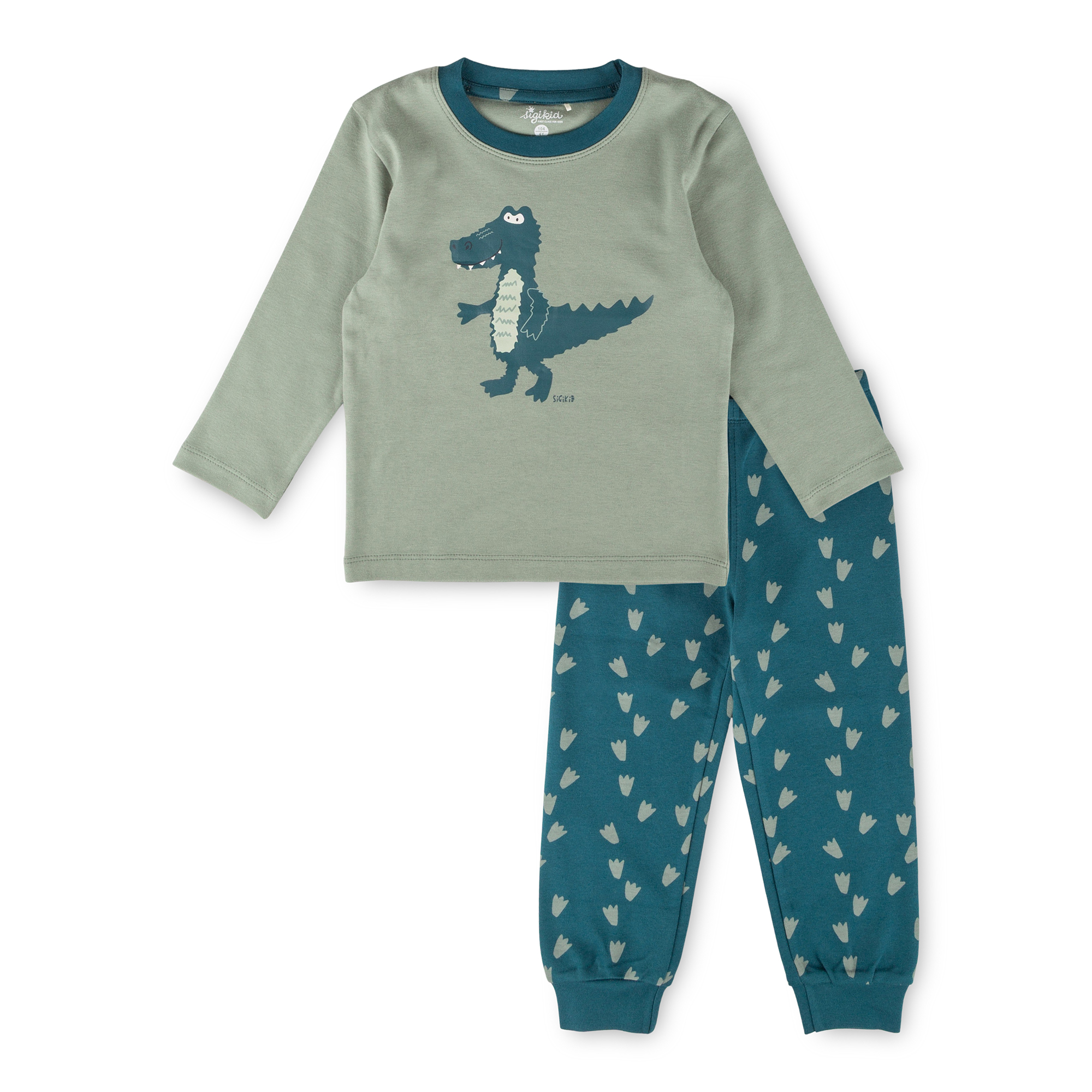 Kinder Pyjama Krokodil, grün