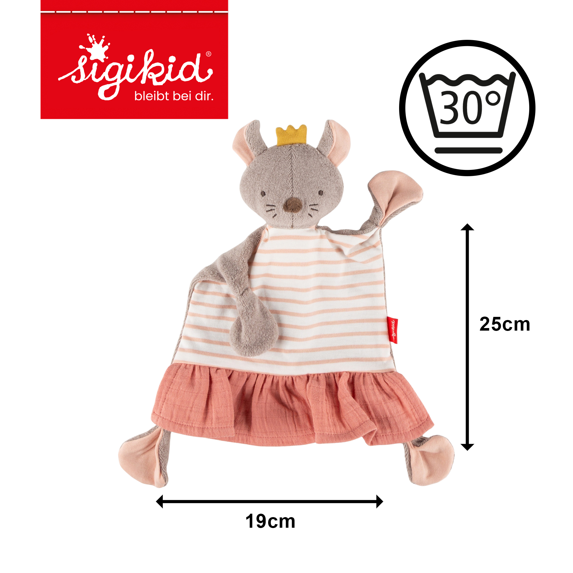 Baby Schnuffeltuch Maus Prinzessin