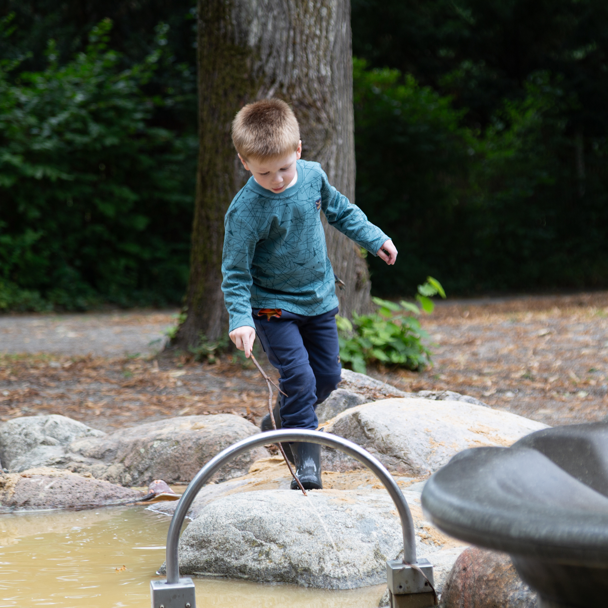 Kinder Langarmshirt Wild Fox, grün bedruckt Kinder Langarmshirt Wild Fox, grün bedruckt