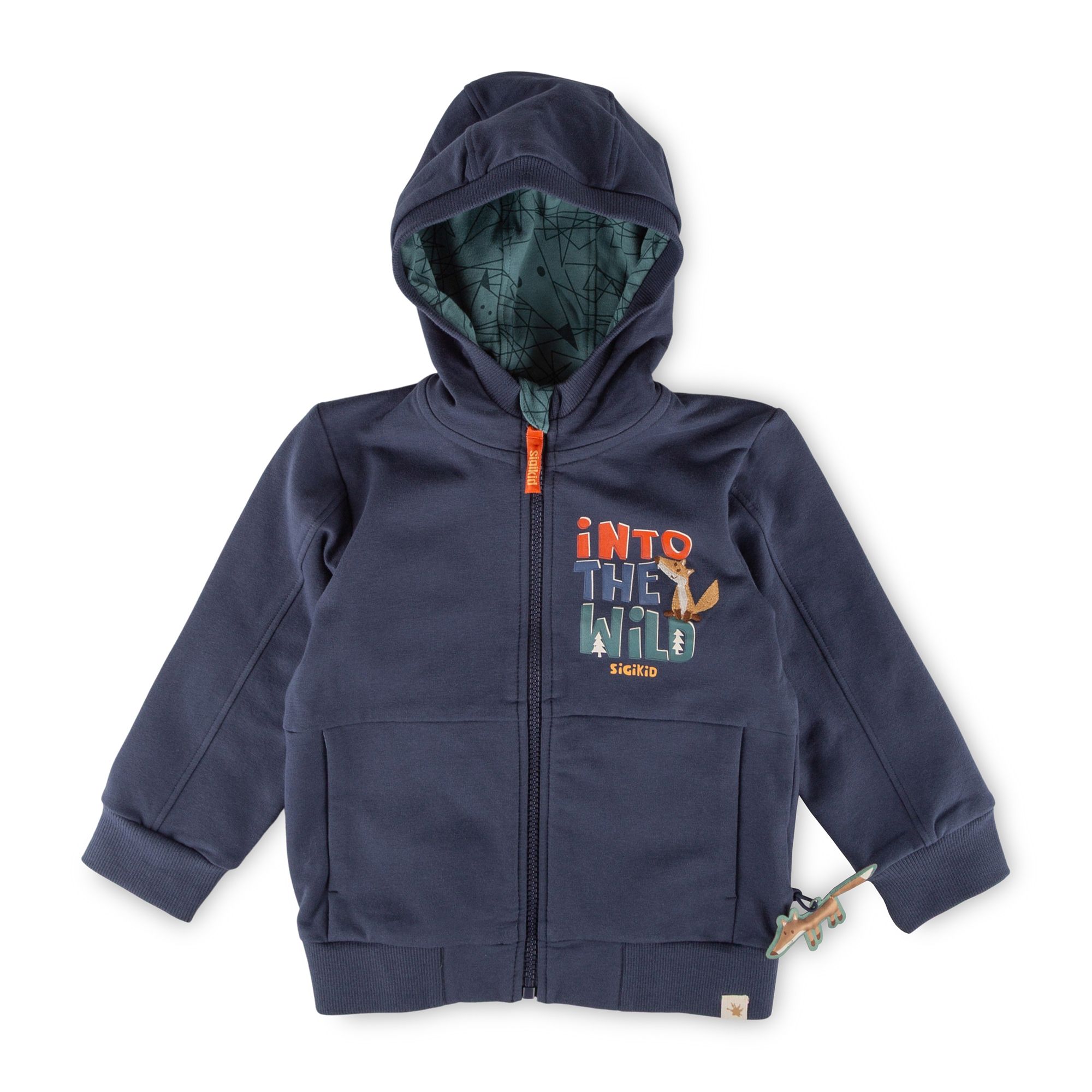 Kinder Sweatjacke mit Kapuze Wild Fox, dunkelblau Kinder Sweatjacke mit Kapuze Wild Fox, dunkelblau