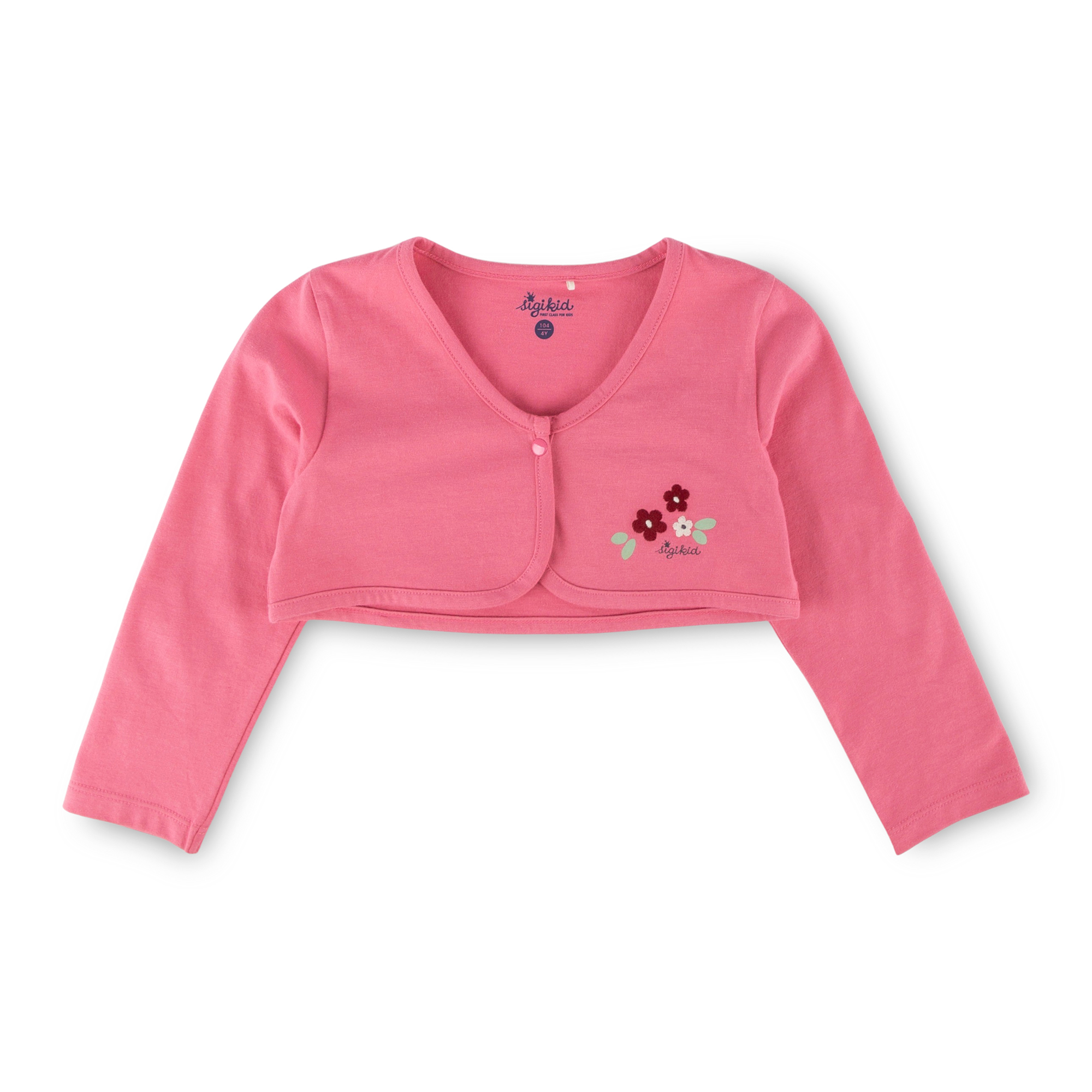 Kinder Langarm Bolero Jacke, rosa mit Blümchen, Funny Dog Kinder Langarm Bolero Jacke, rosa mit Blümchen, Funny Dog