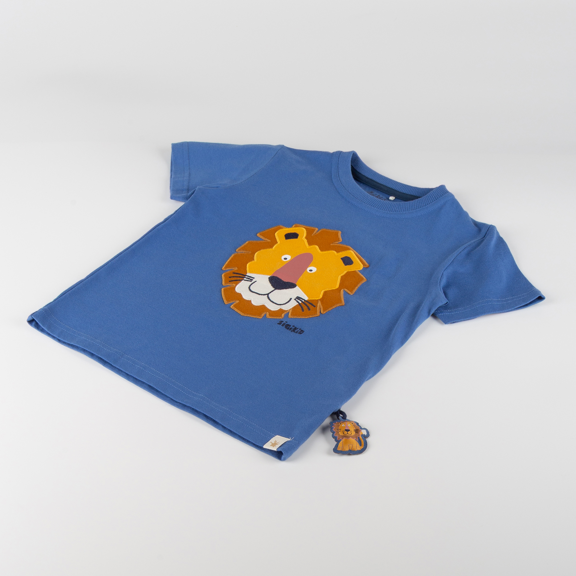 Kinder T-Shirt Tiger & Löwe, blau